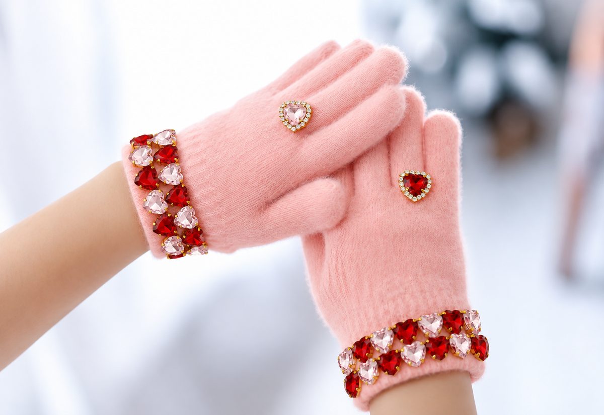 Love Struck Jeweled Gloves