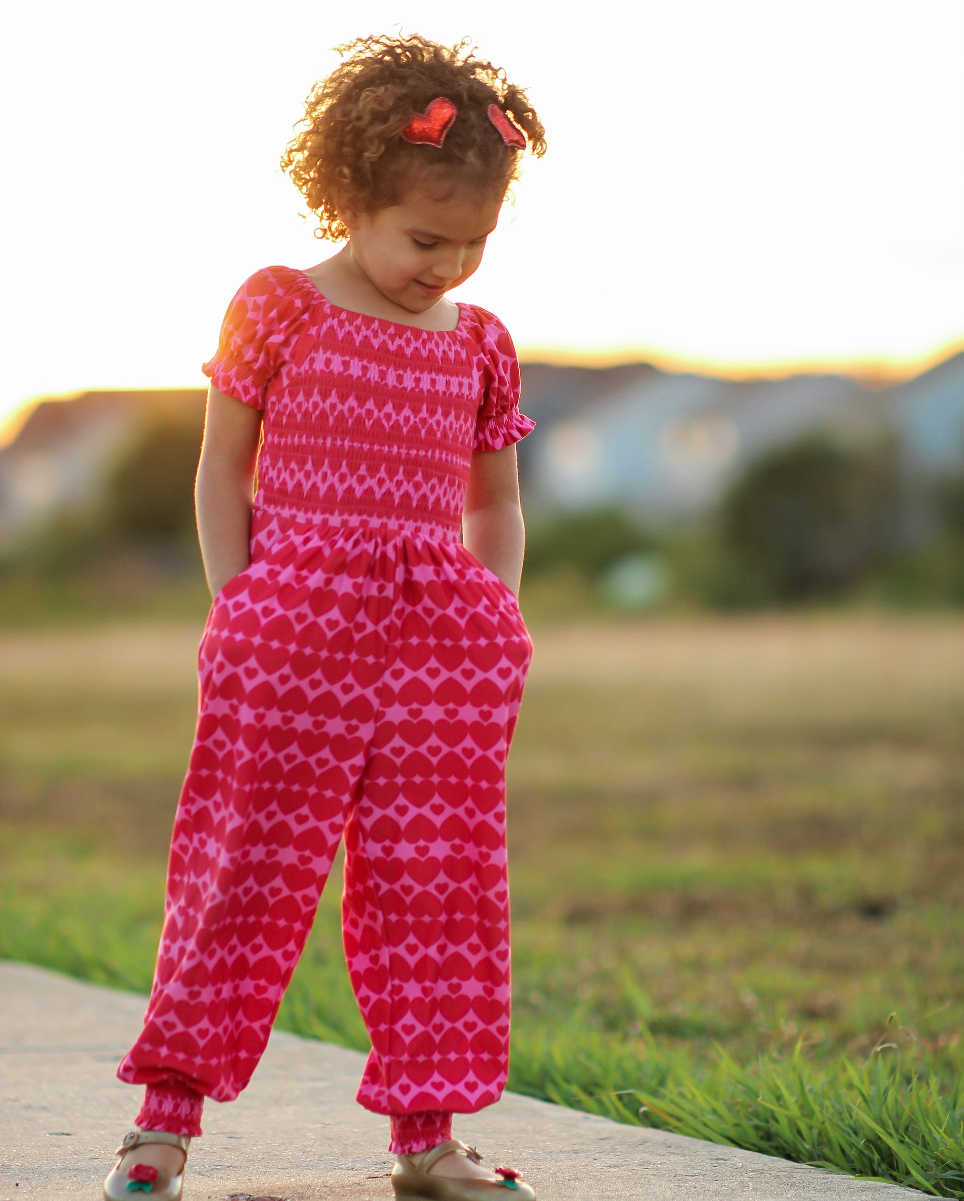 Quinn Romper - Dreamy Hearts