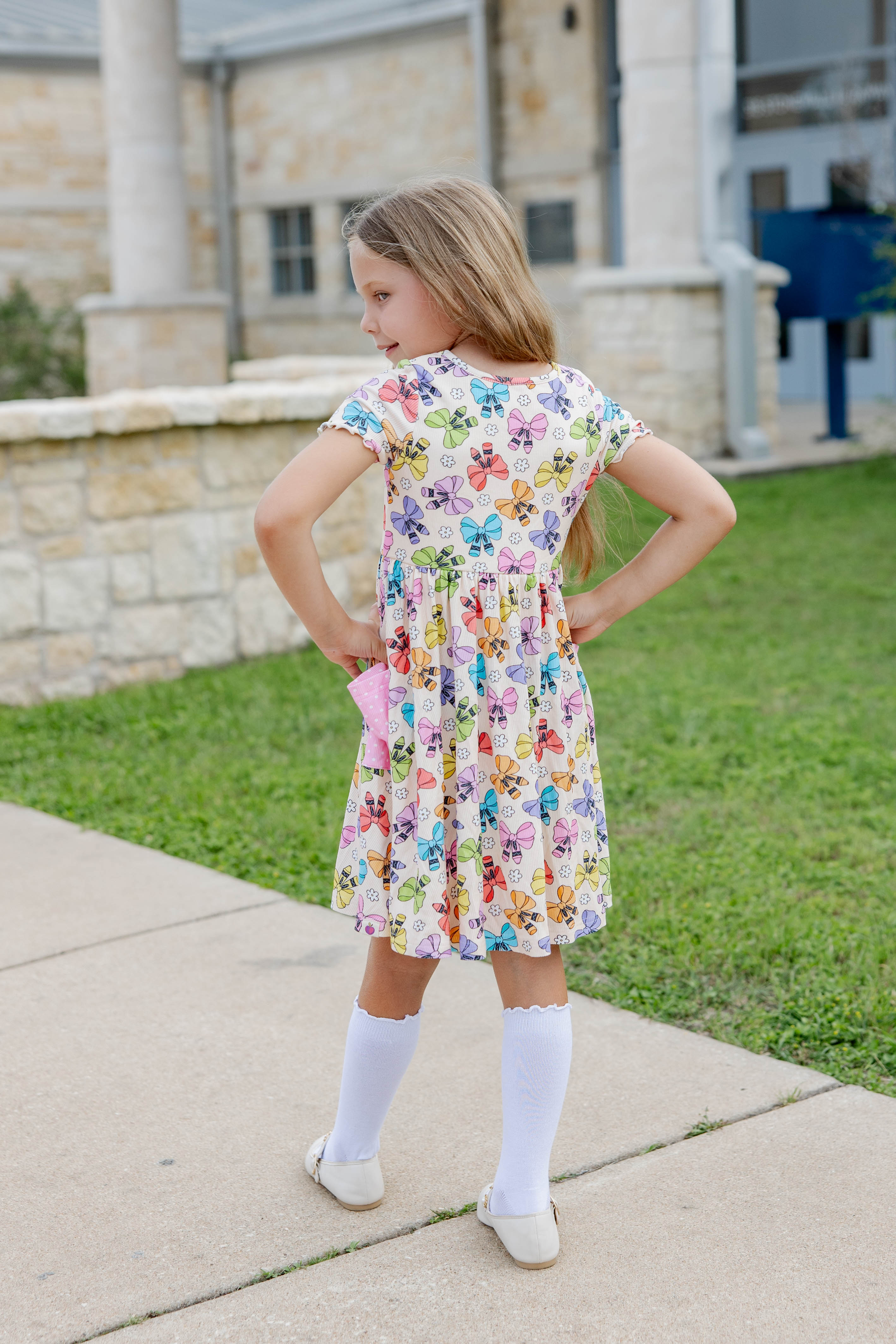 Penelope Ribbed Dress - Color Me Cute