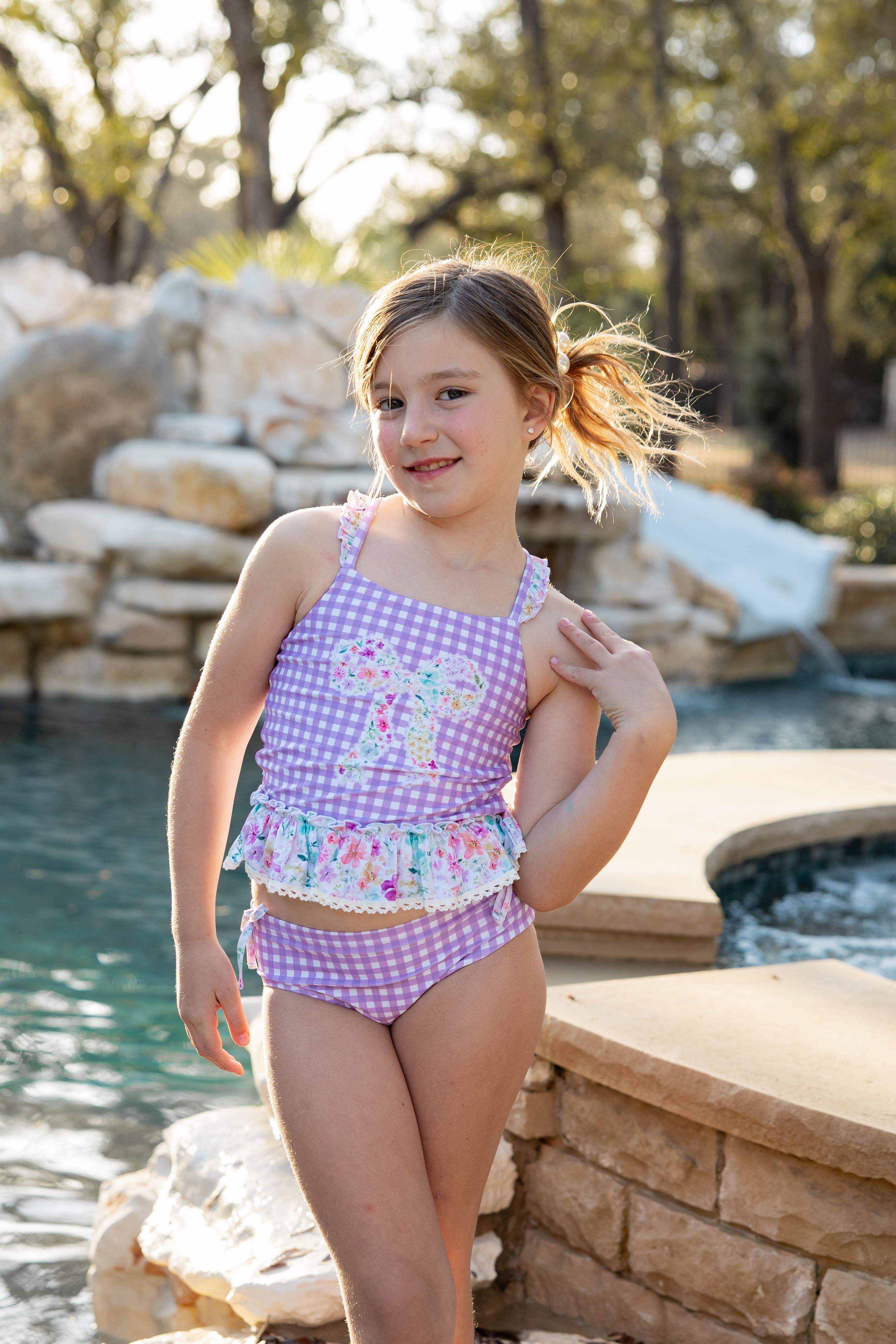 Selah Tankini Swimsuit - Garden Bow