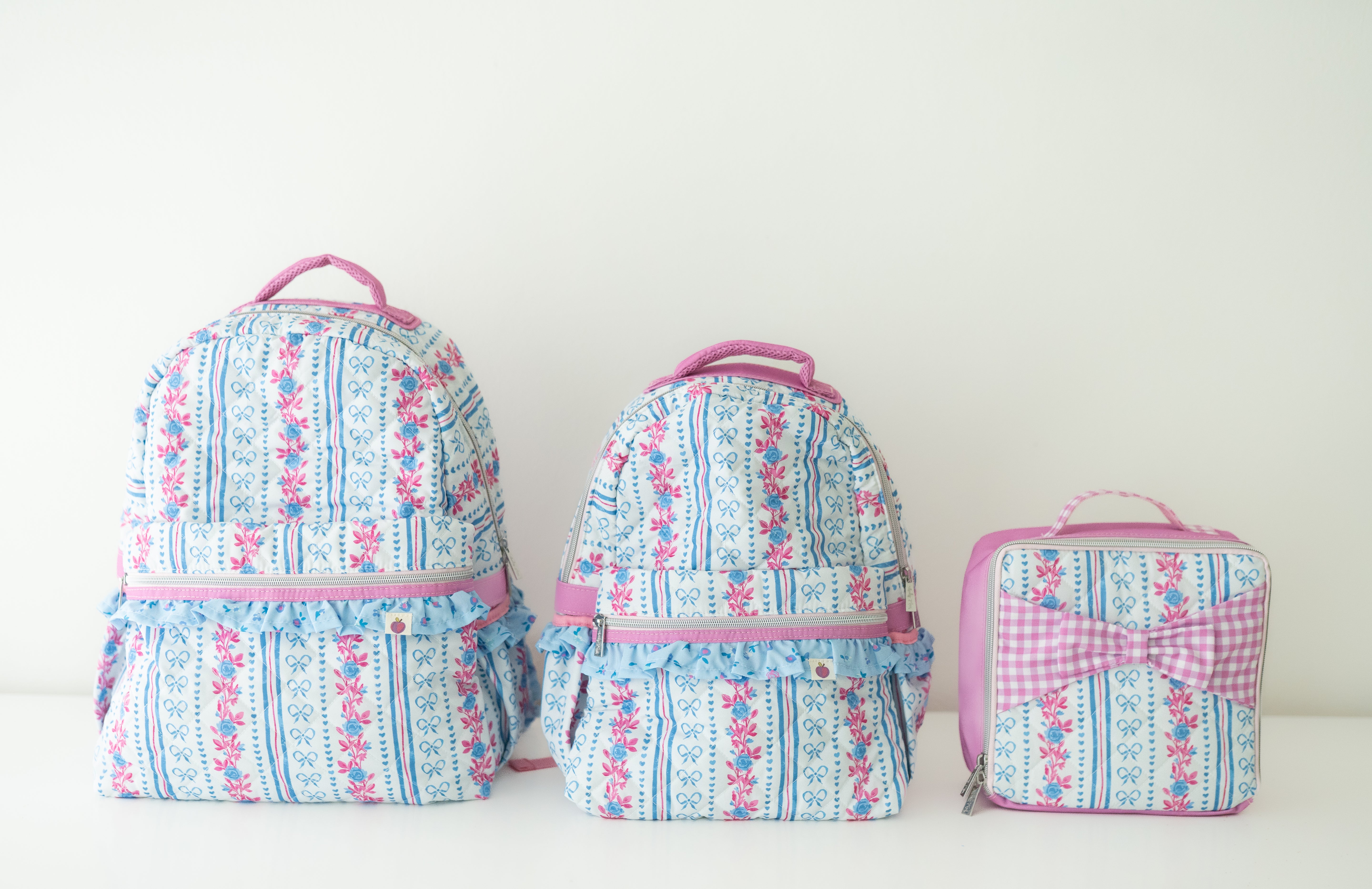 Quilted Mia Backpack - Rosé Ribbon Luxe