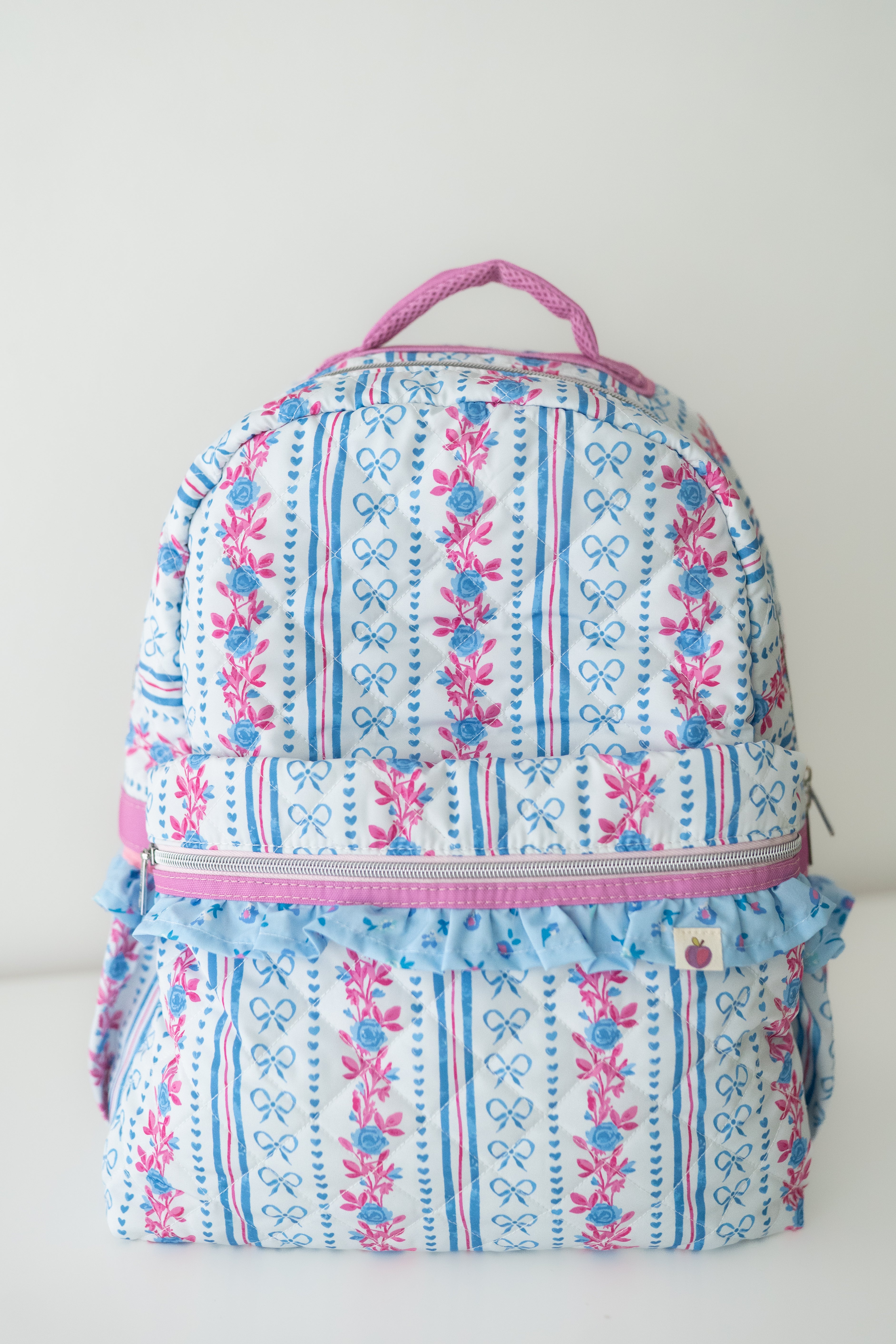 Quilted Mia Backpack - Rosé Ribbon Luxe