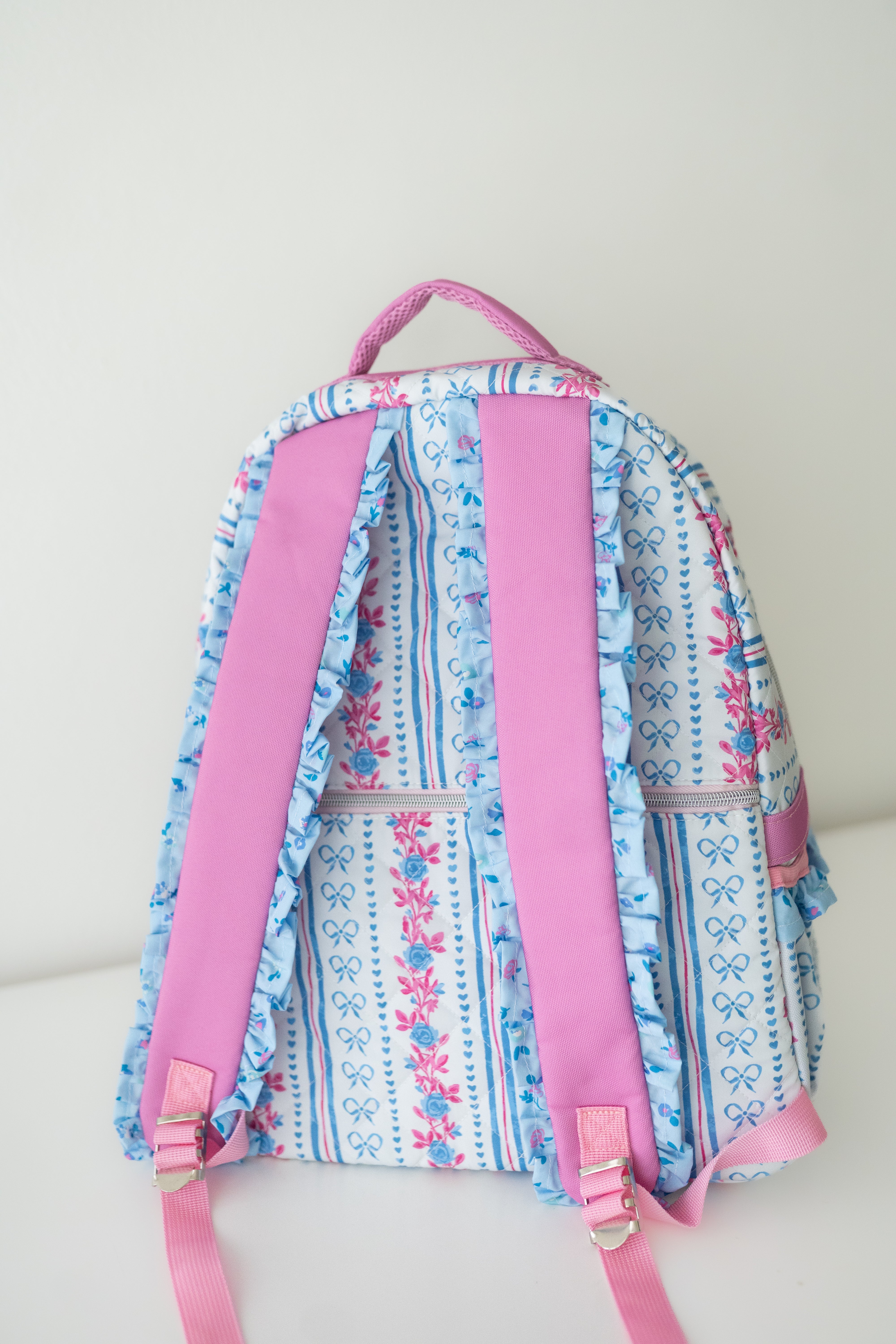 Quilted Mia Backpack - Rosé Ribbon Luxe