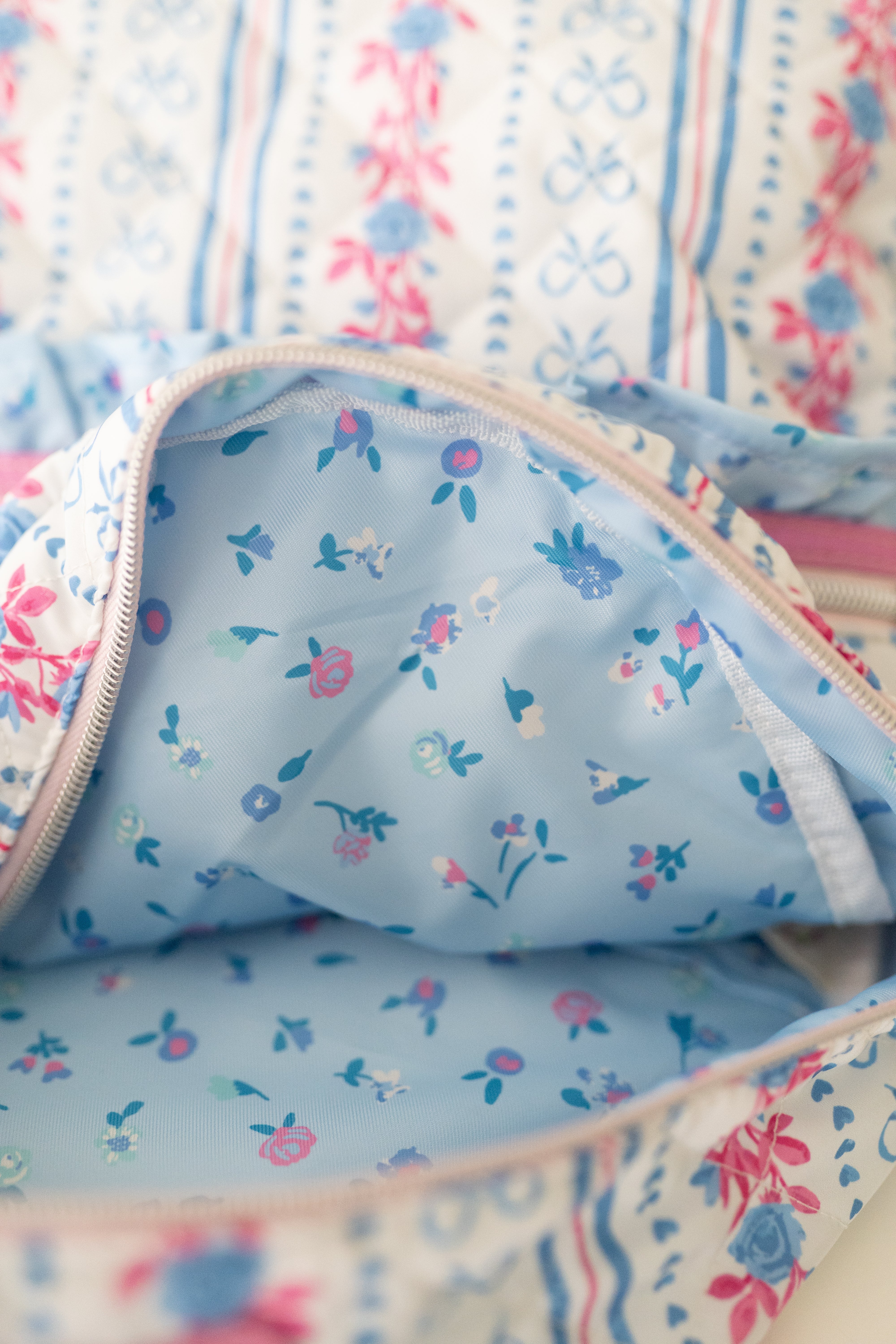 Quilted Mia Backpack - Rosé Ribbon Luxe