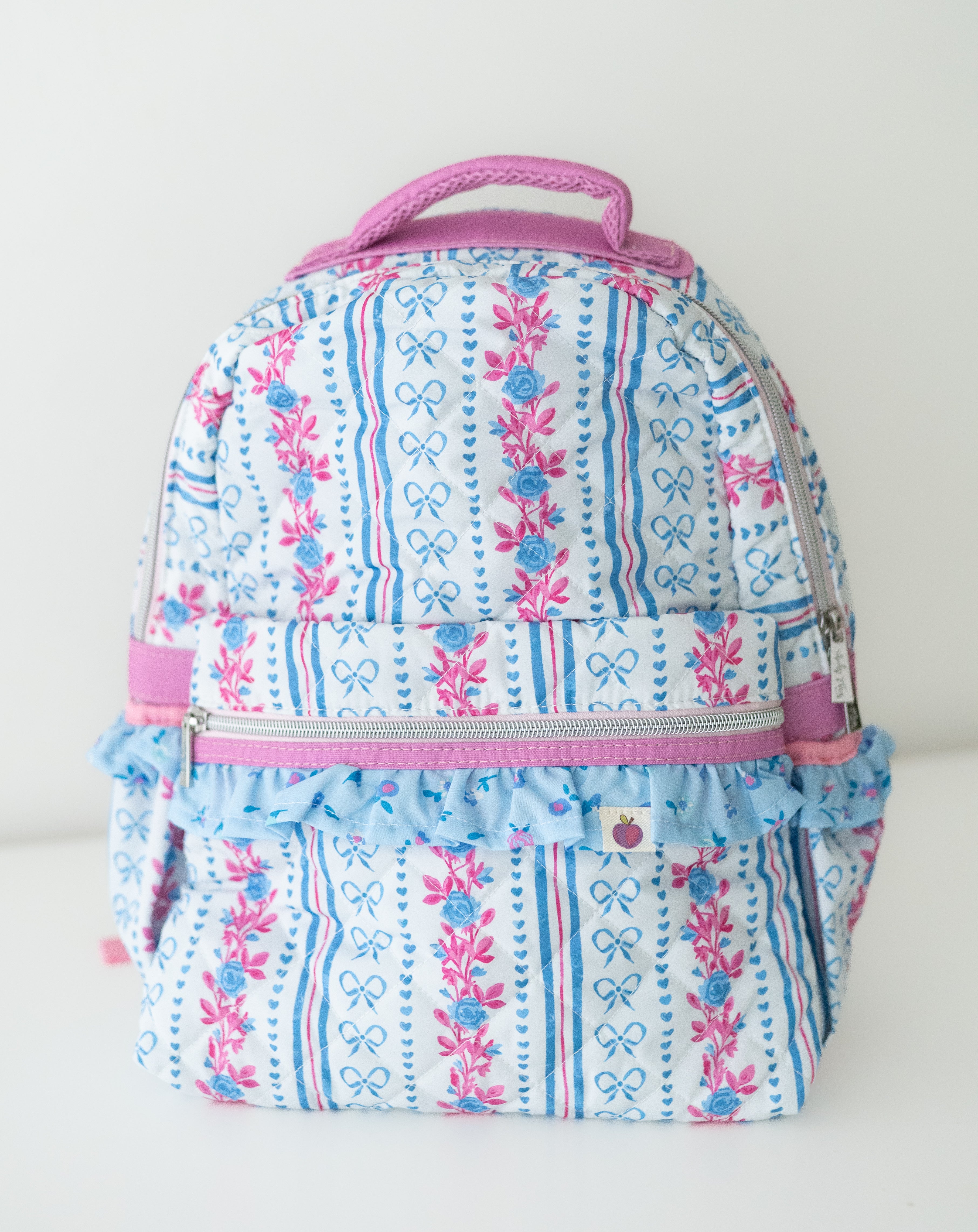 Quilted Mia Backpack - Rosé Ribbon Luxe