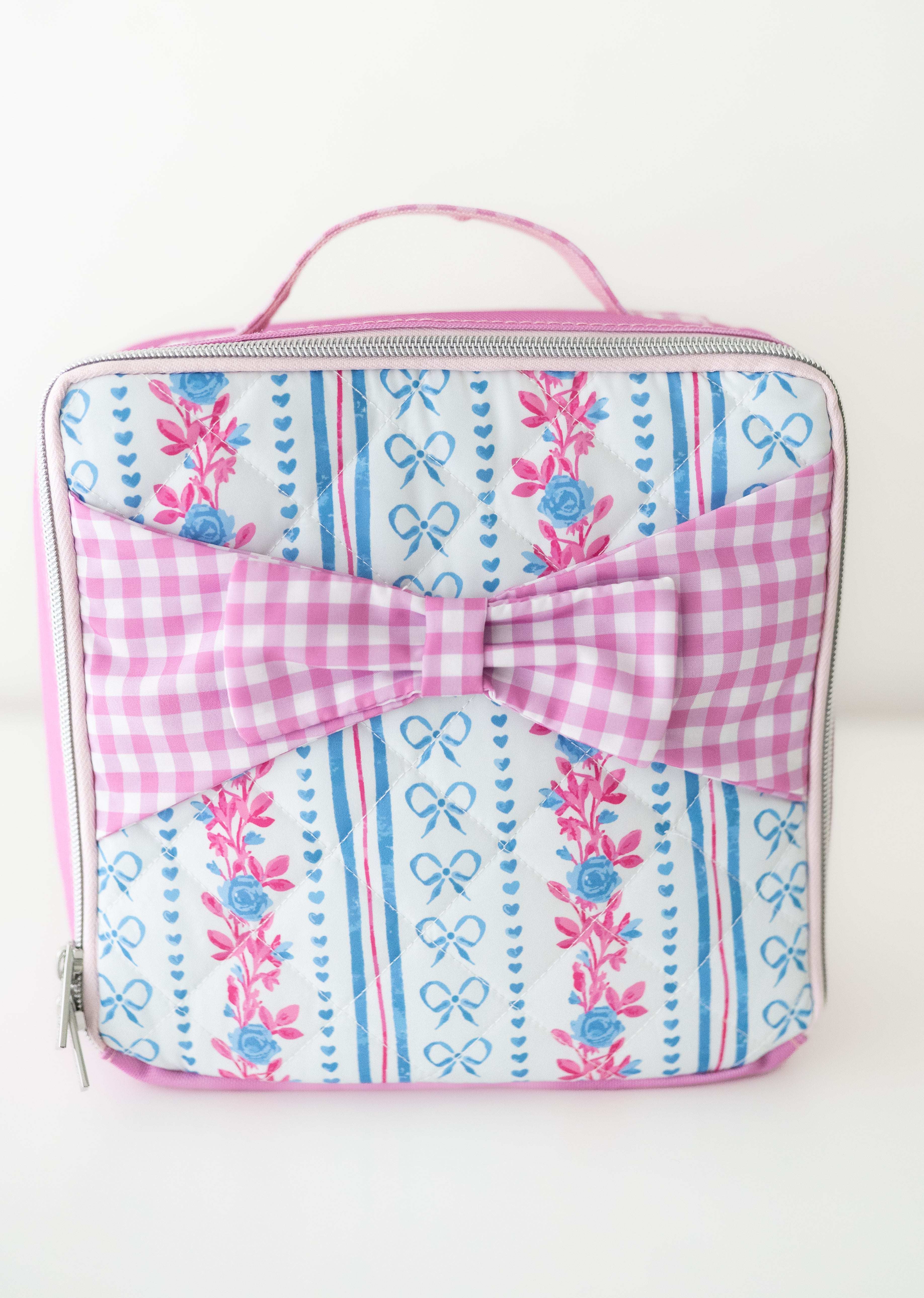 Quilted Mia Lunchbox - Rosé Ribbon Luxe