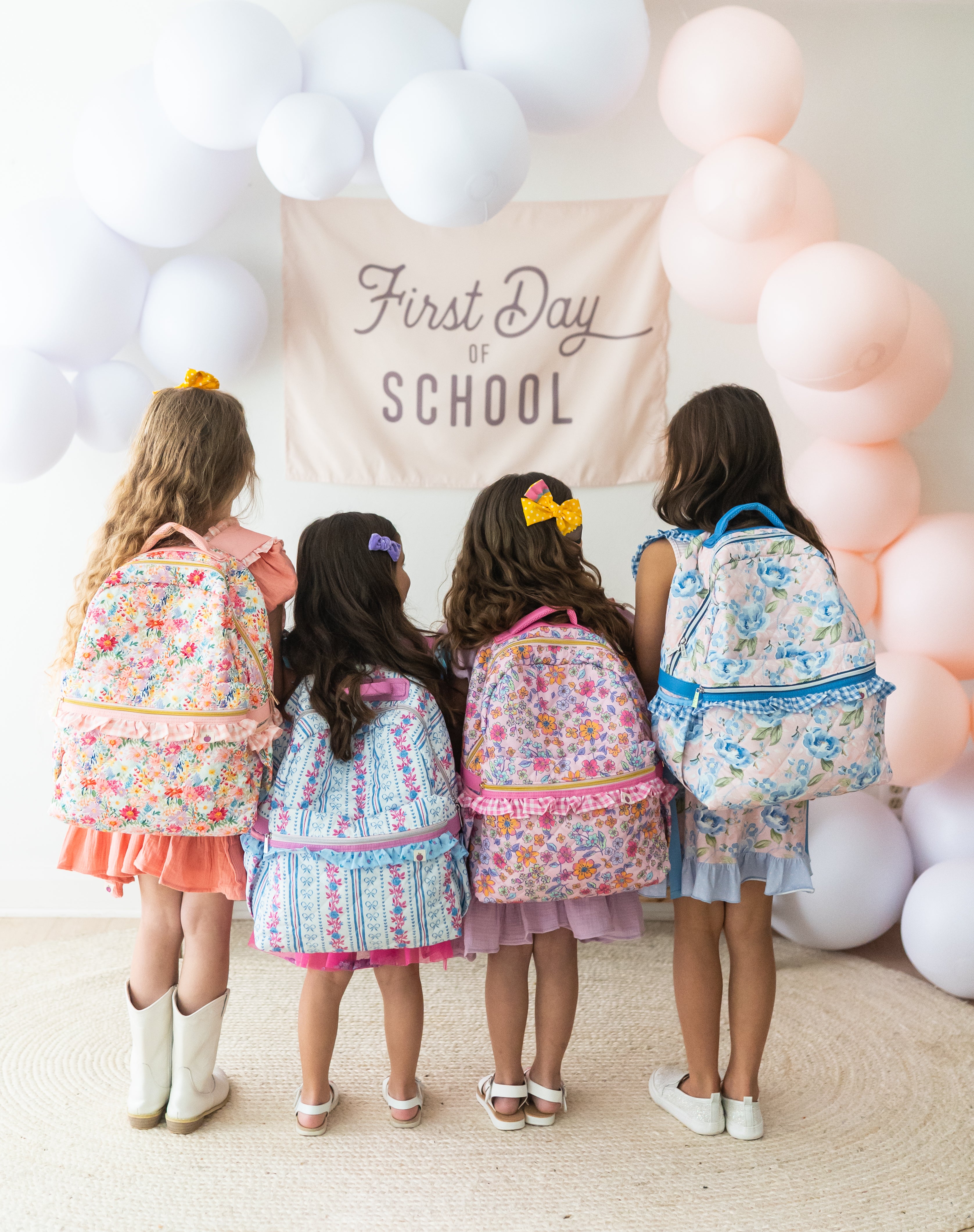 Quilted Mia Backpack - Rosé Ribbon Luxe