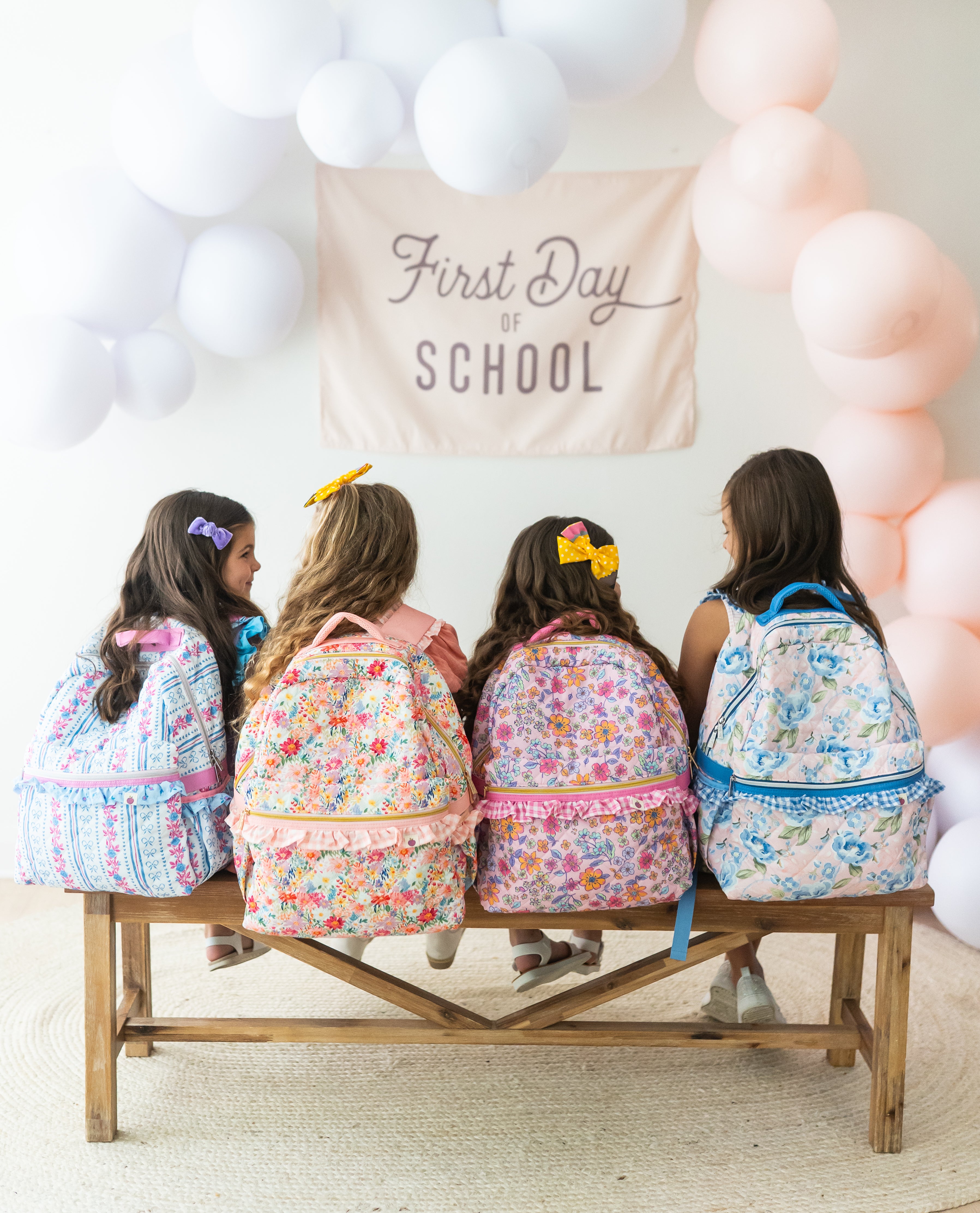 Quilted Mia Backpack - Rosé Ribbon Luxe