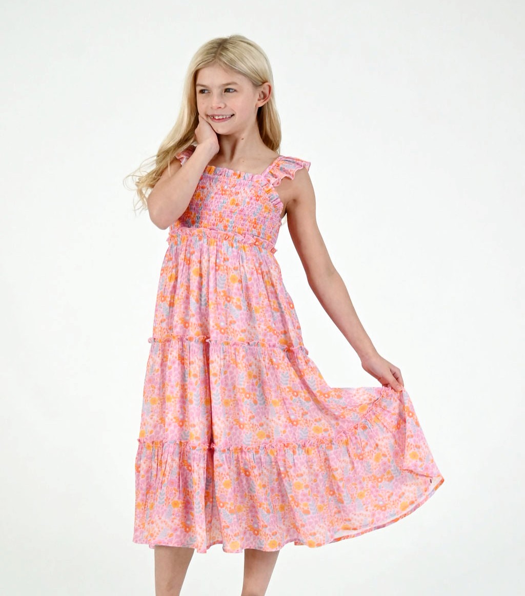Fiona Maxi Dress - Pink Papaya Parade