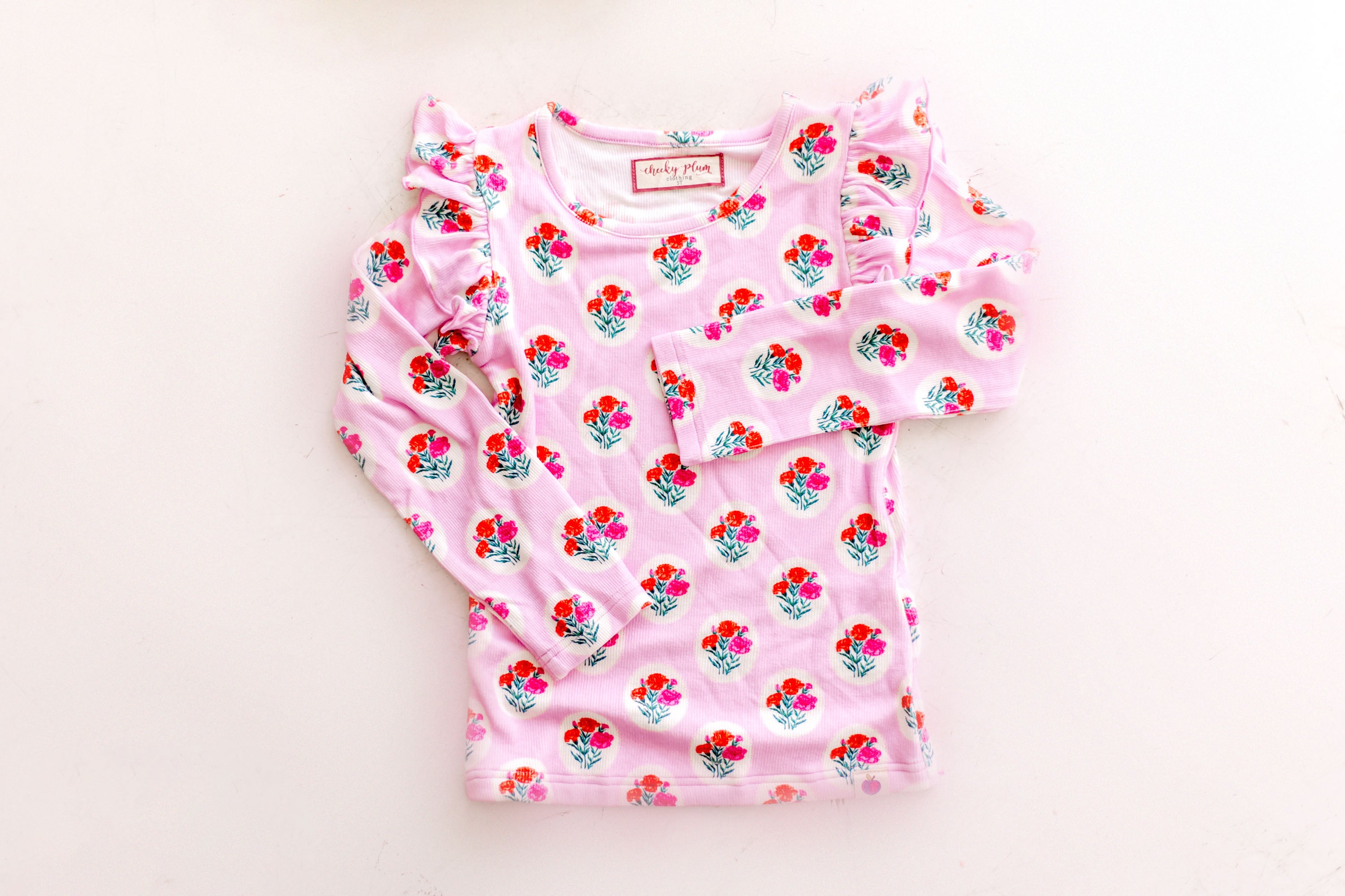 Ribbed Ruffle Top - Berry Sweet