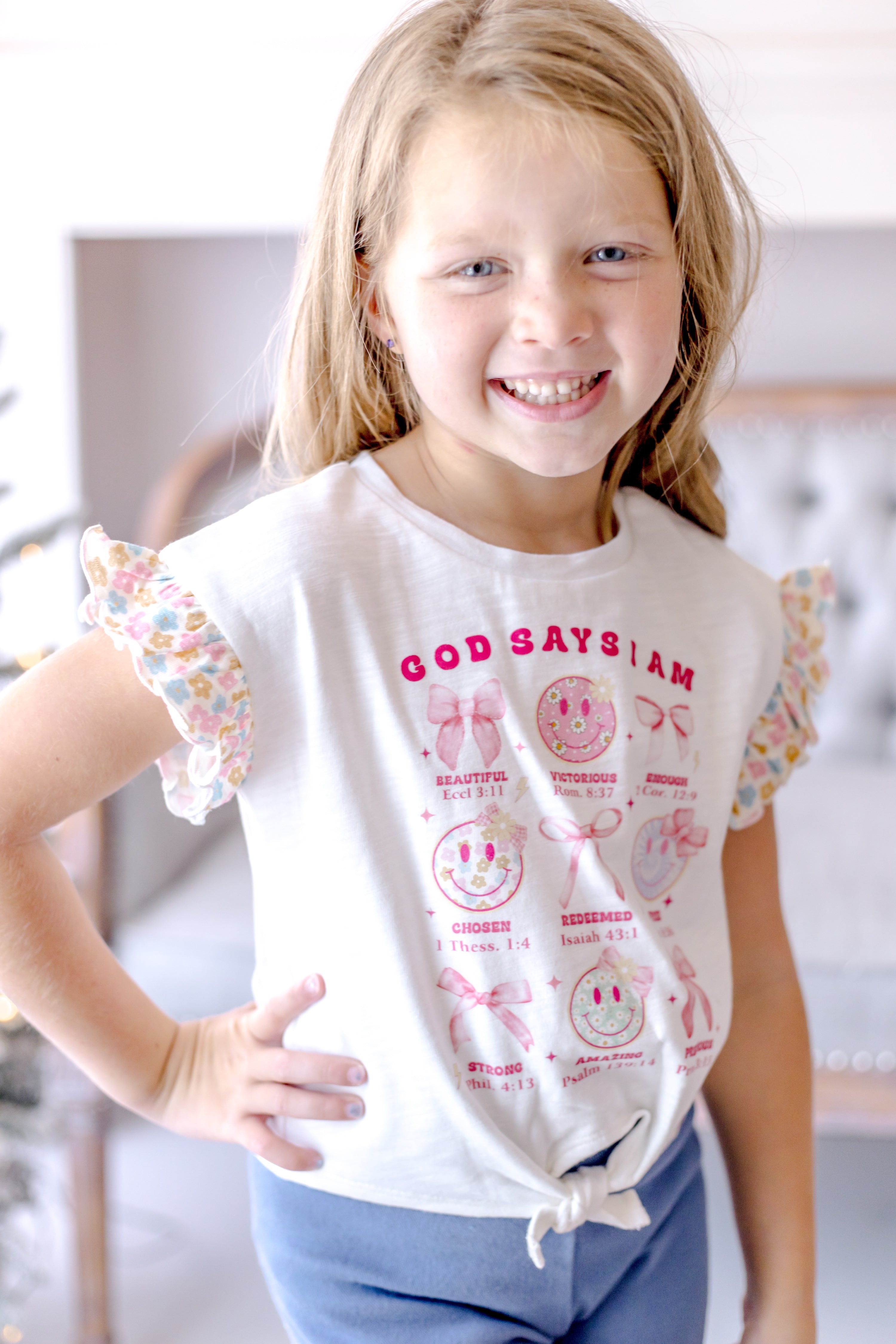 Vintage Eyelet Tee - I Am