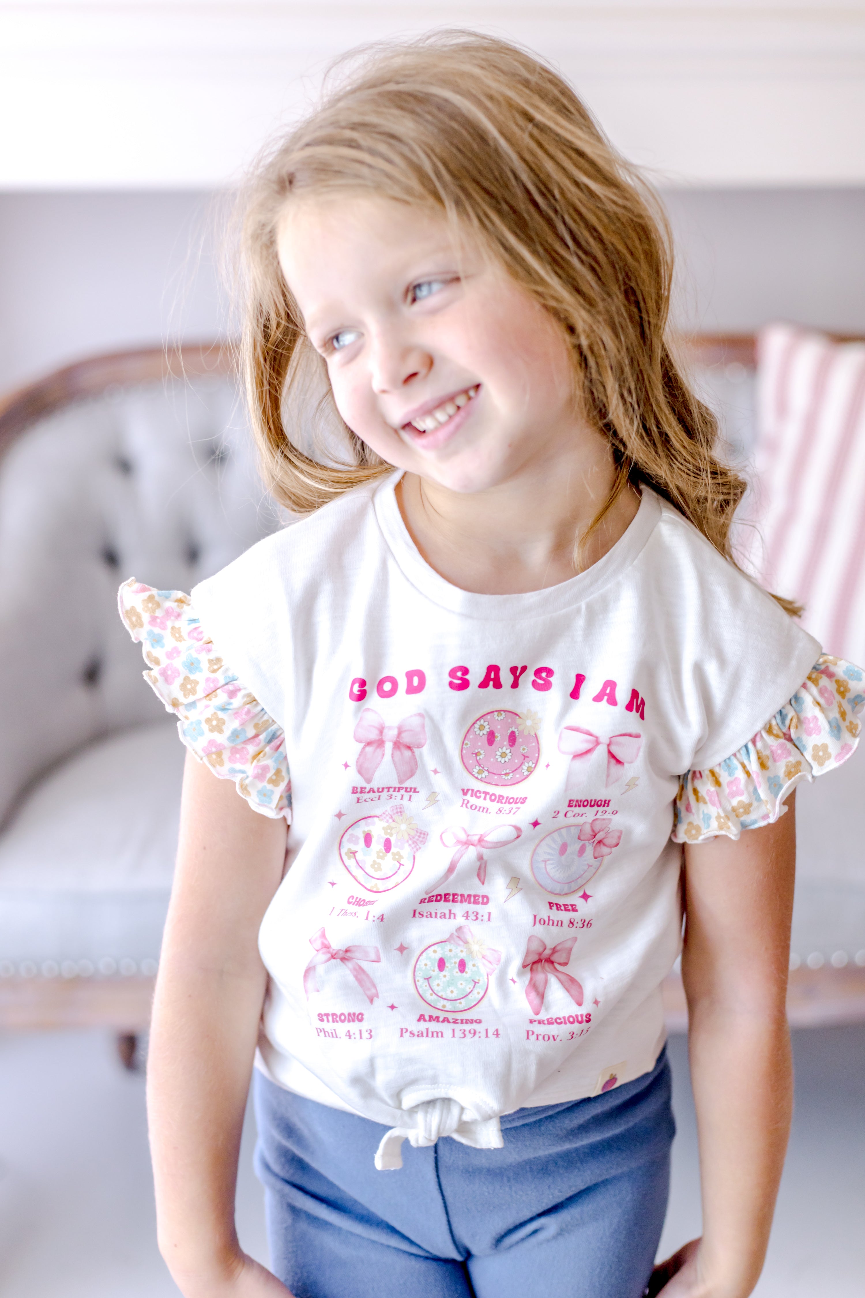 Vintage Eyelet Tee - I Am