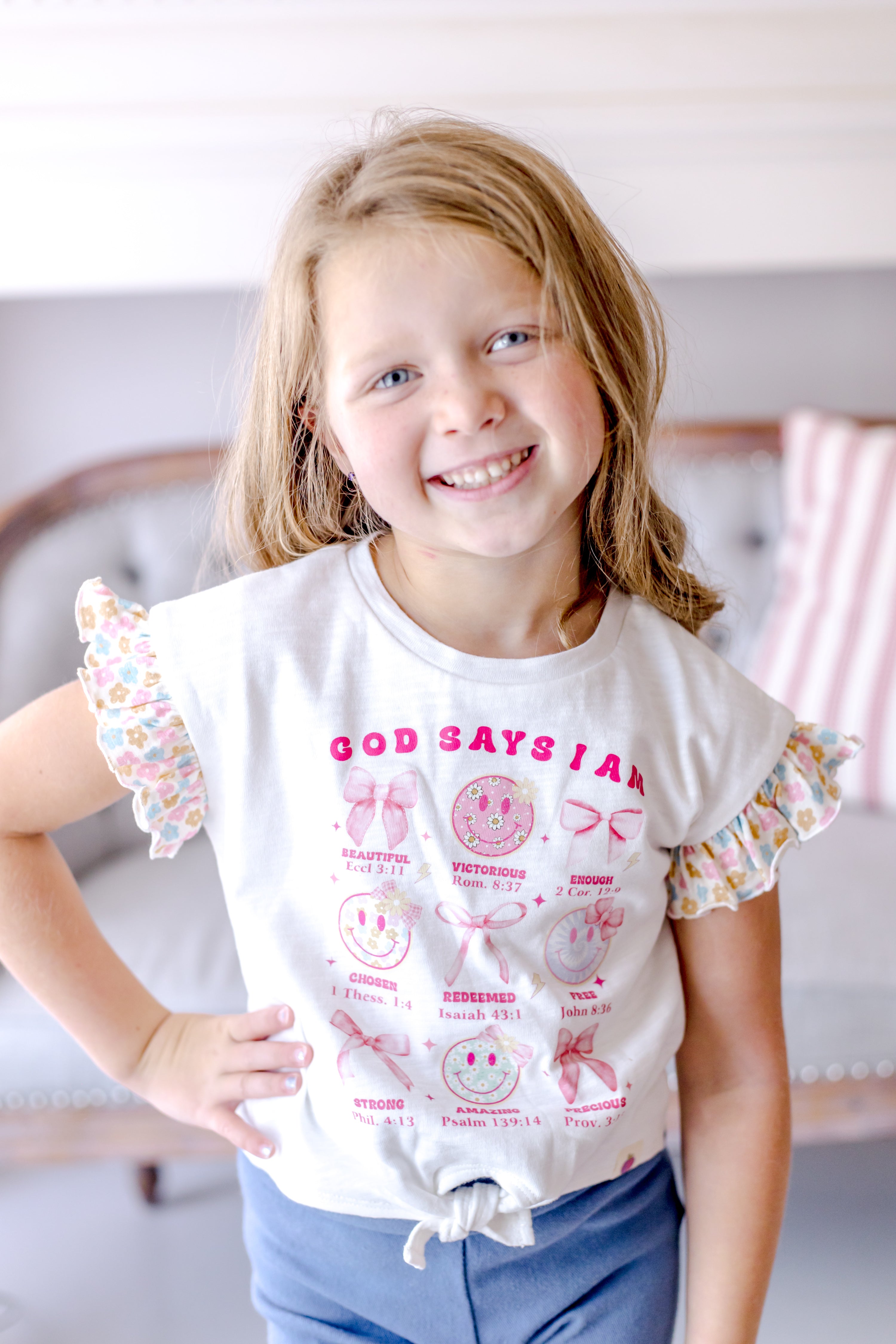 Vintage Eyelet Tee - I Am