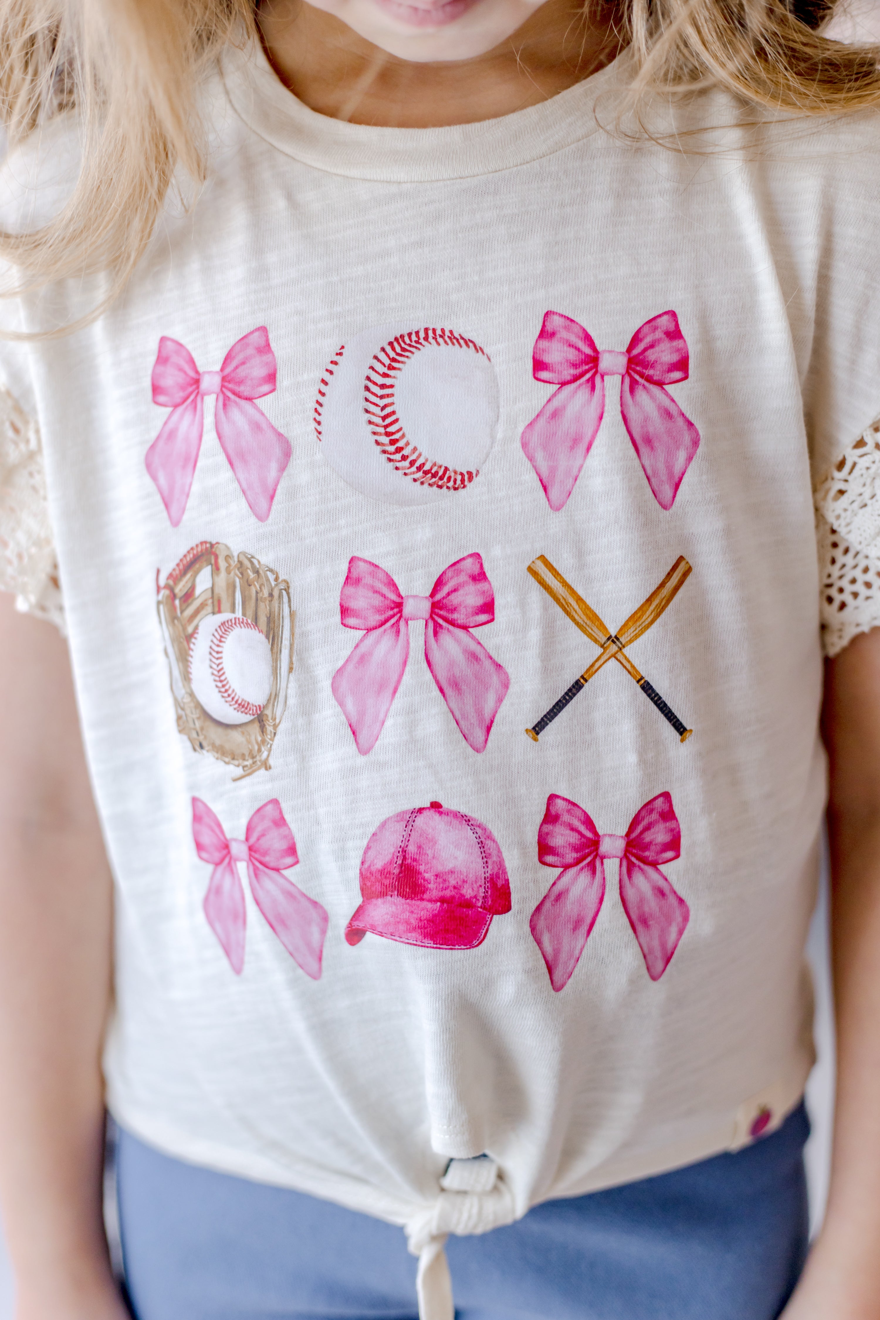 Vintage Eyelet Ruffle Tee - Homerun Honey