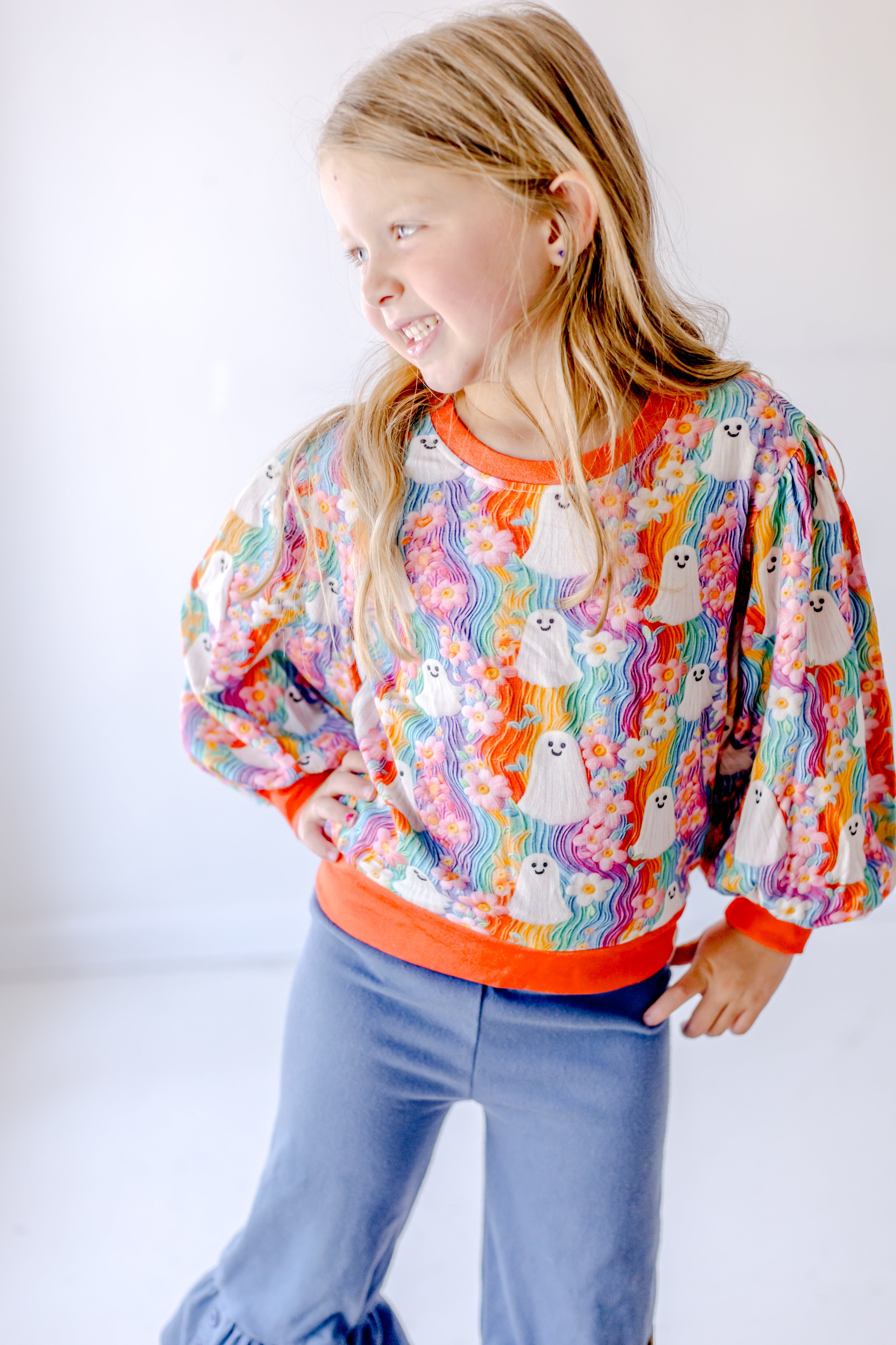 Opal Puff Sleeve Sweater - Boo-tiful Spirits