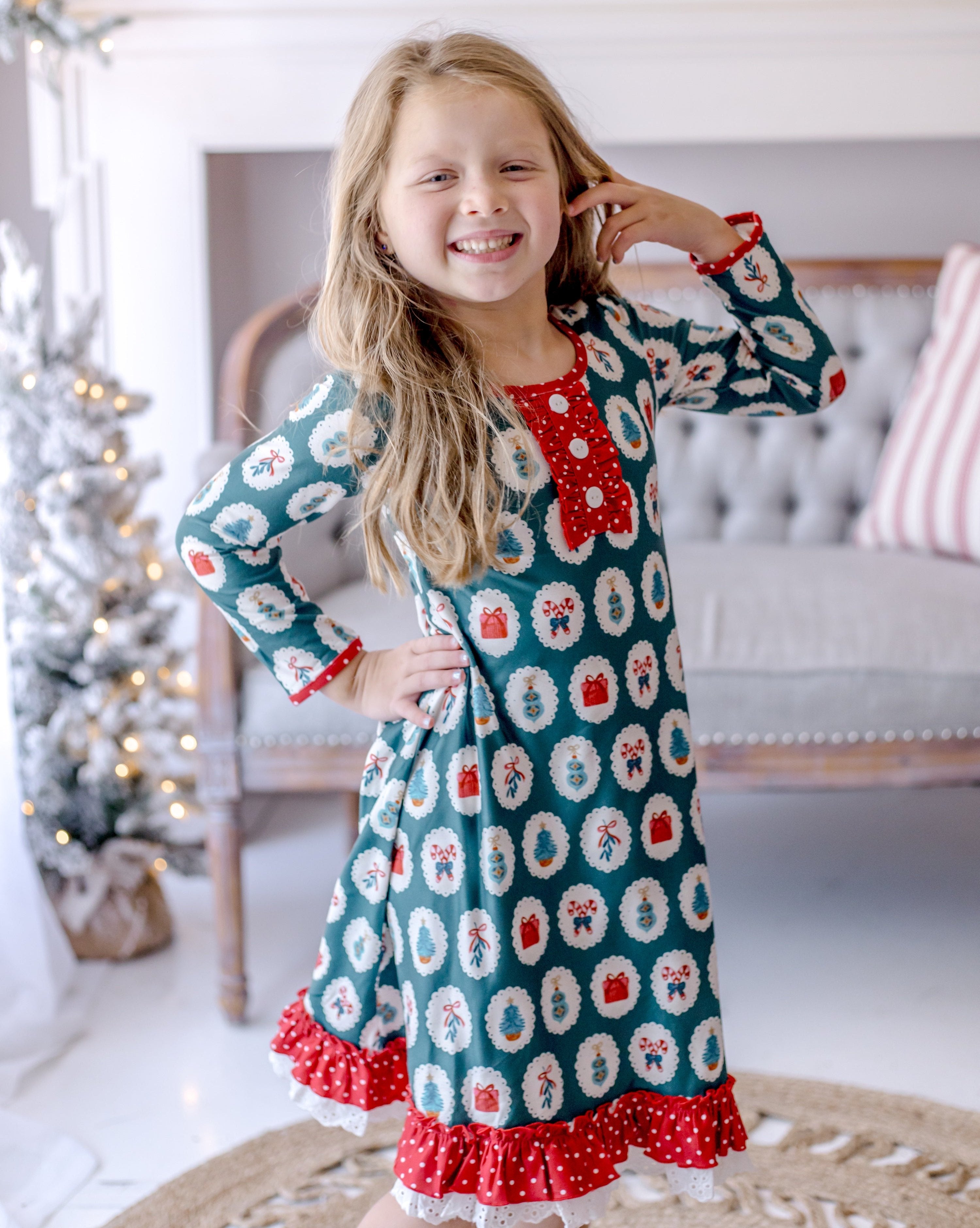 Loungewear Gown - Enchanted Evergreen