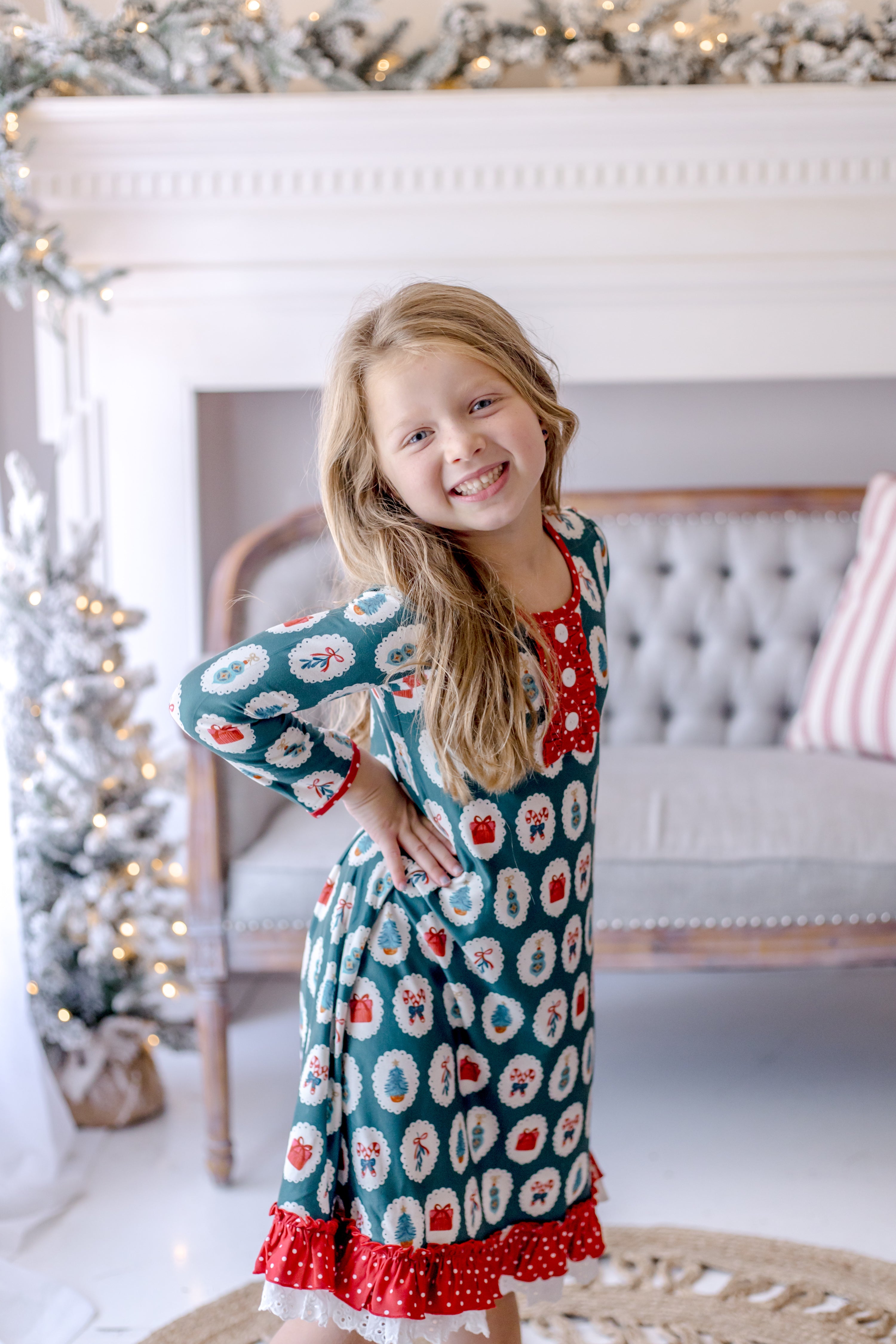 Loungewear Gown - Enchanted Evergreen
