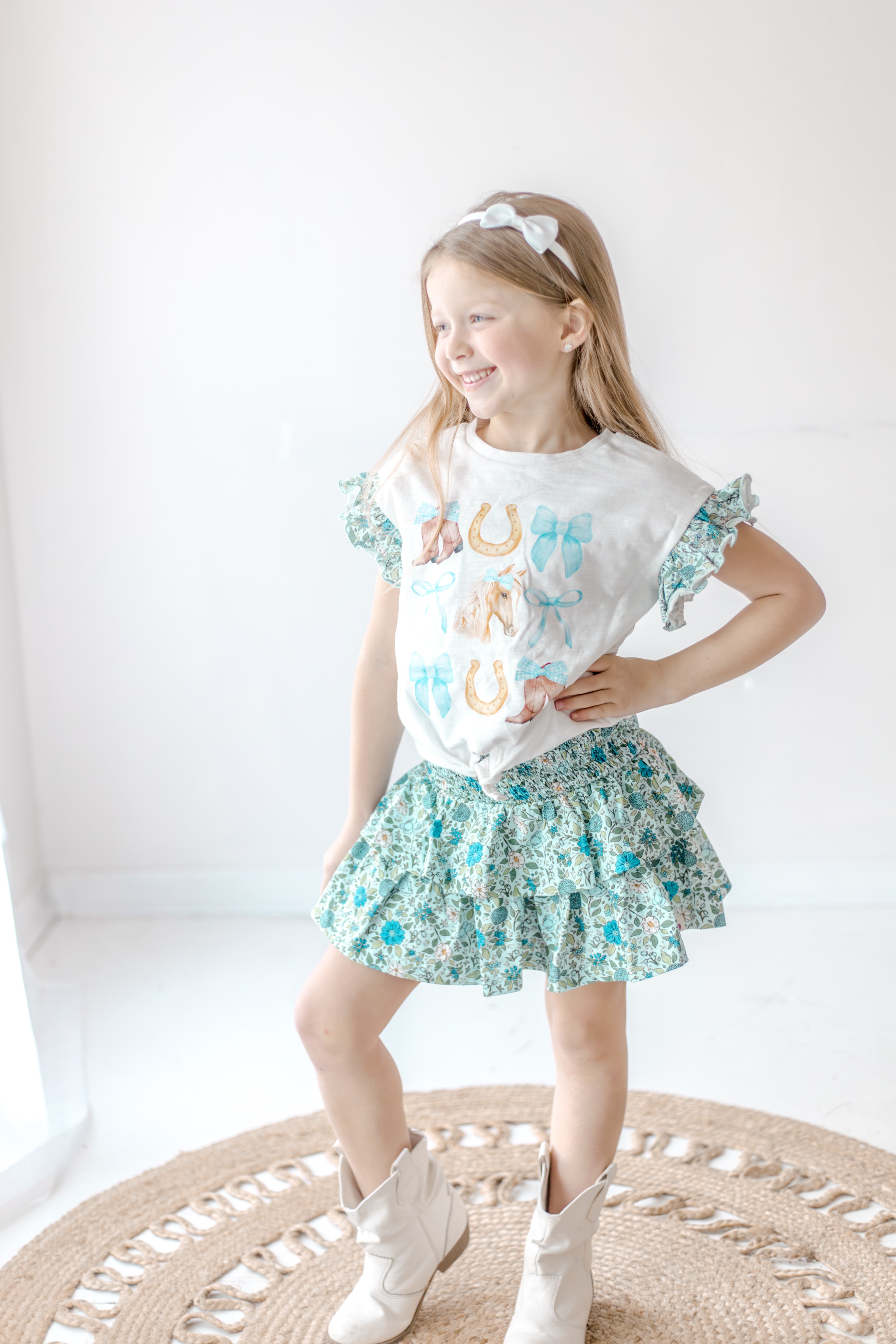 Blair Layer Skirt - Dewdrop Daisies