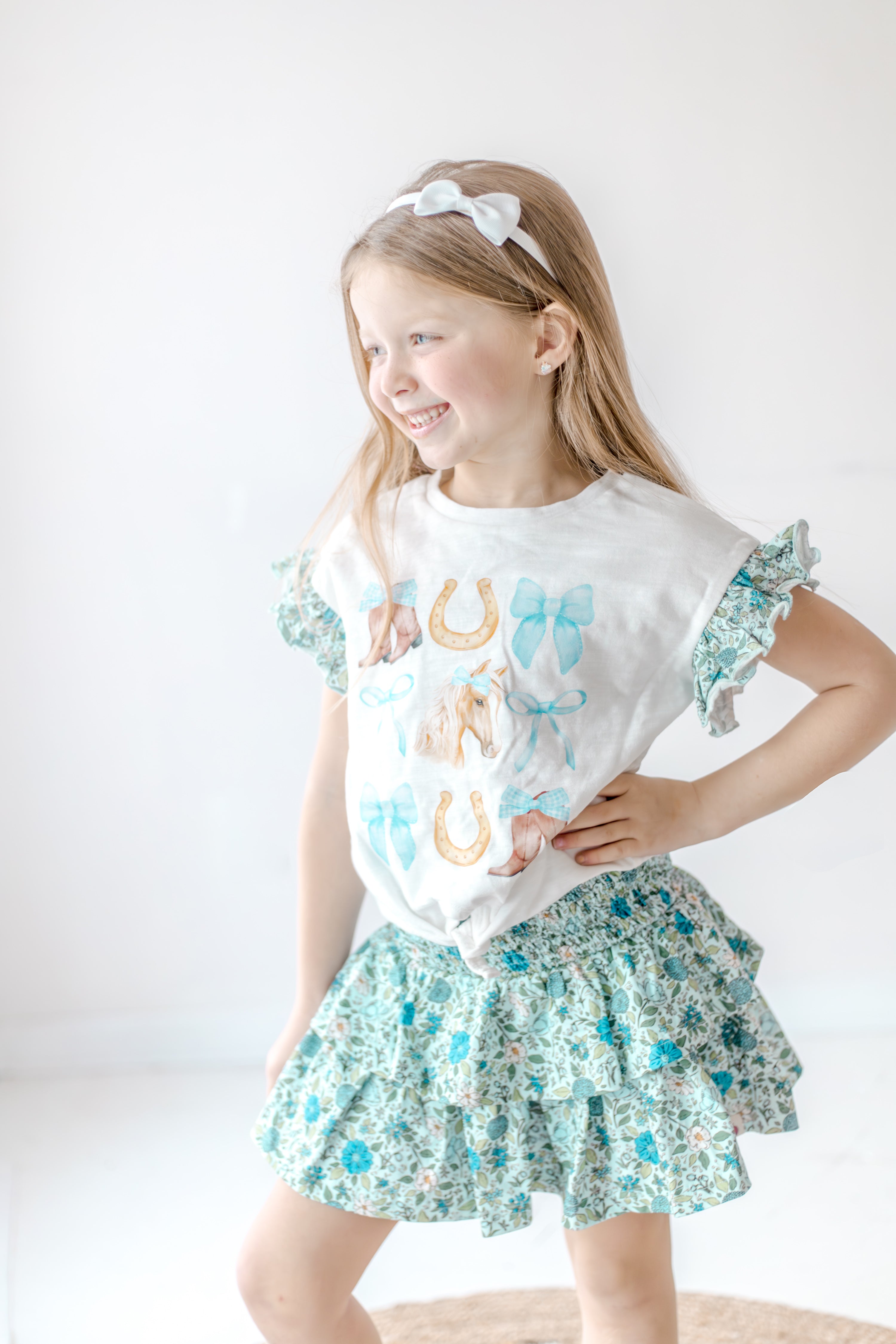 Blair Layer Skirt - Dewdrop Daisies