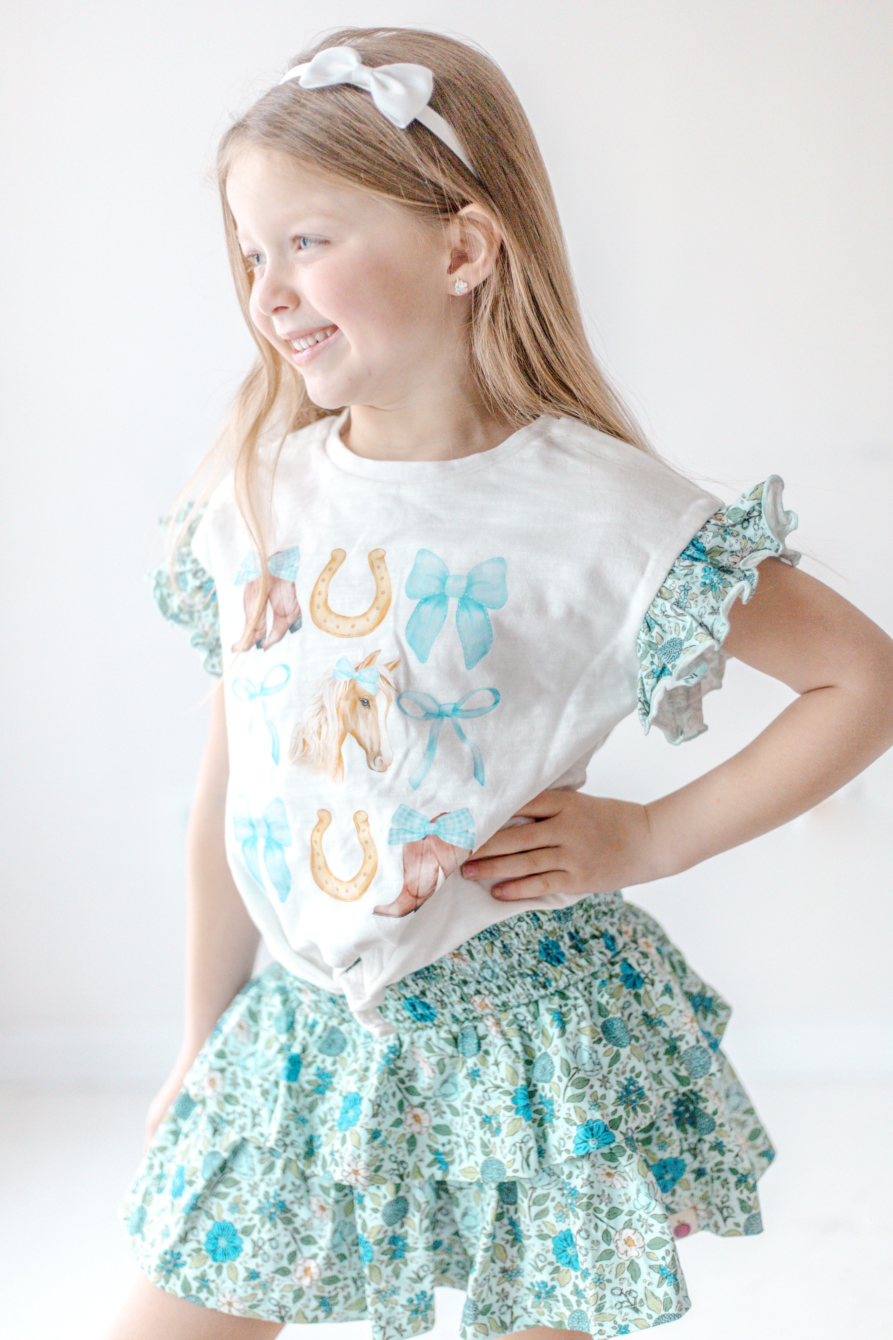 Tie Graphic Tee - Sassy Saddle