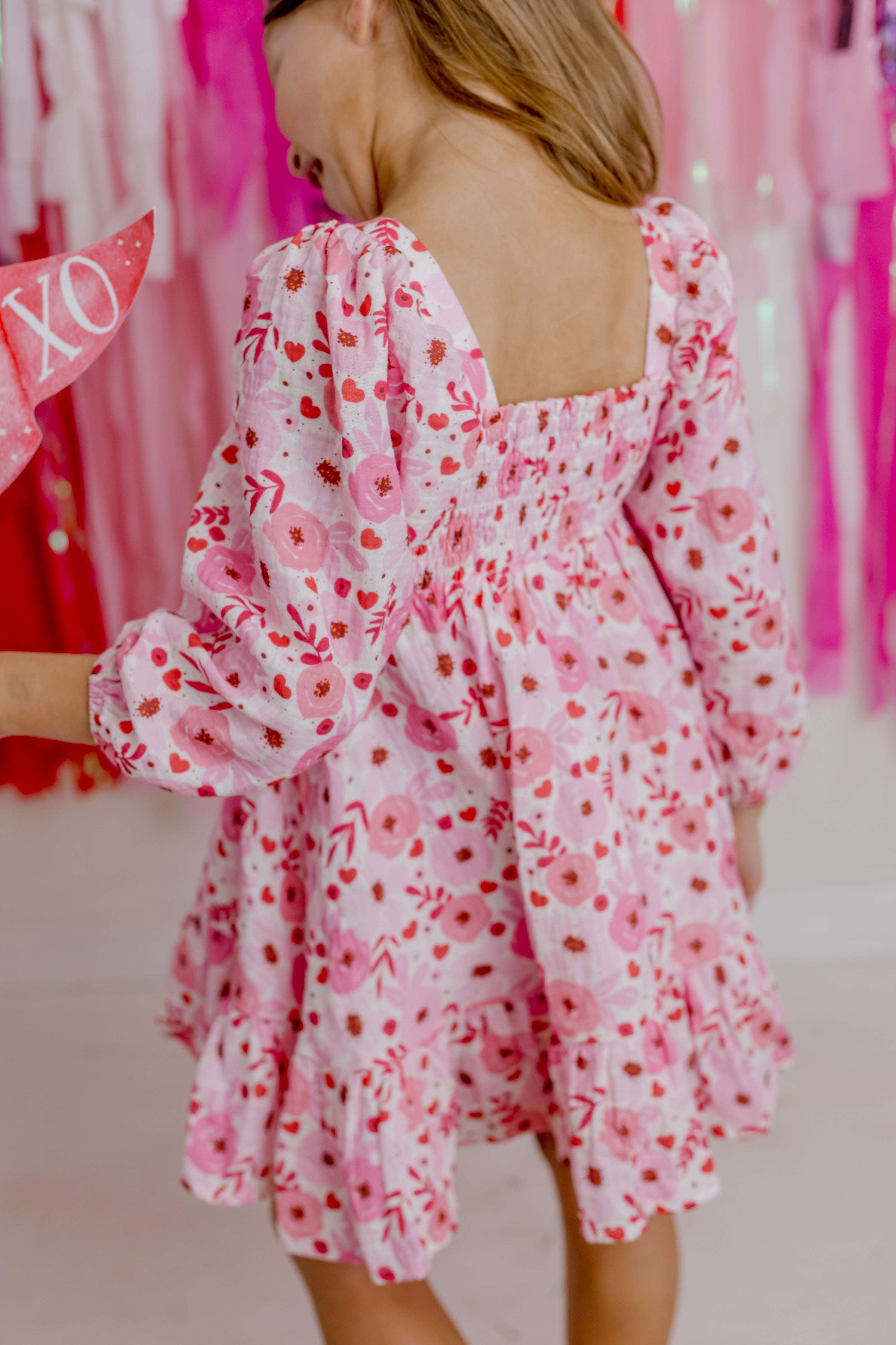 Puff Sleeve Gauze Dress - Sweet Rosebud
