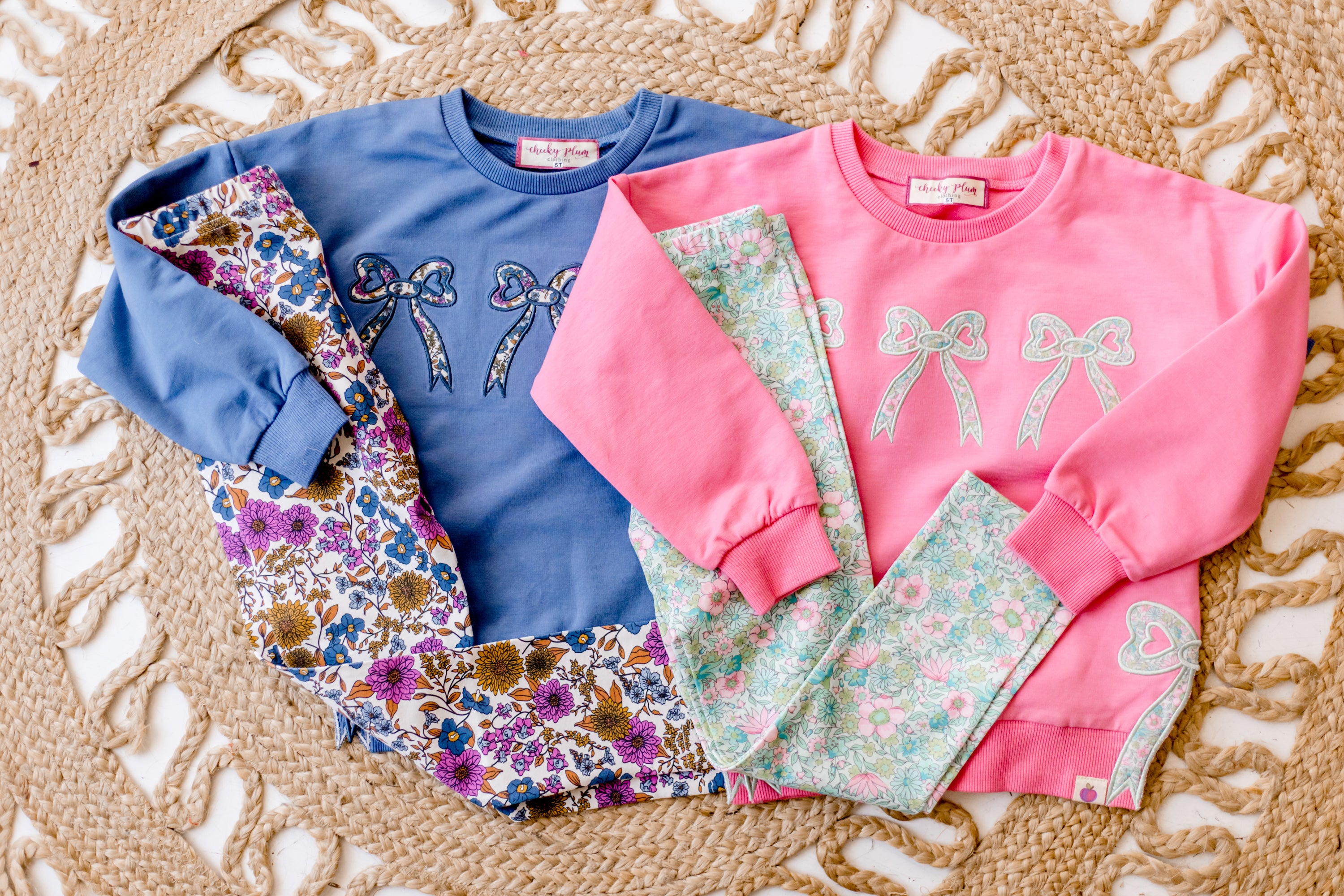 Bow Applique Sweatshirt - Rose Water (Pre-Order)