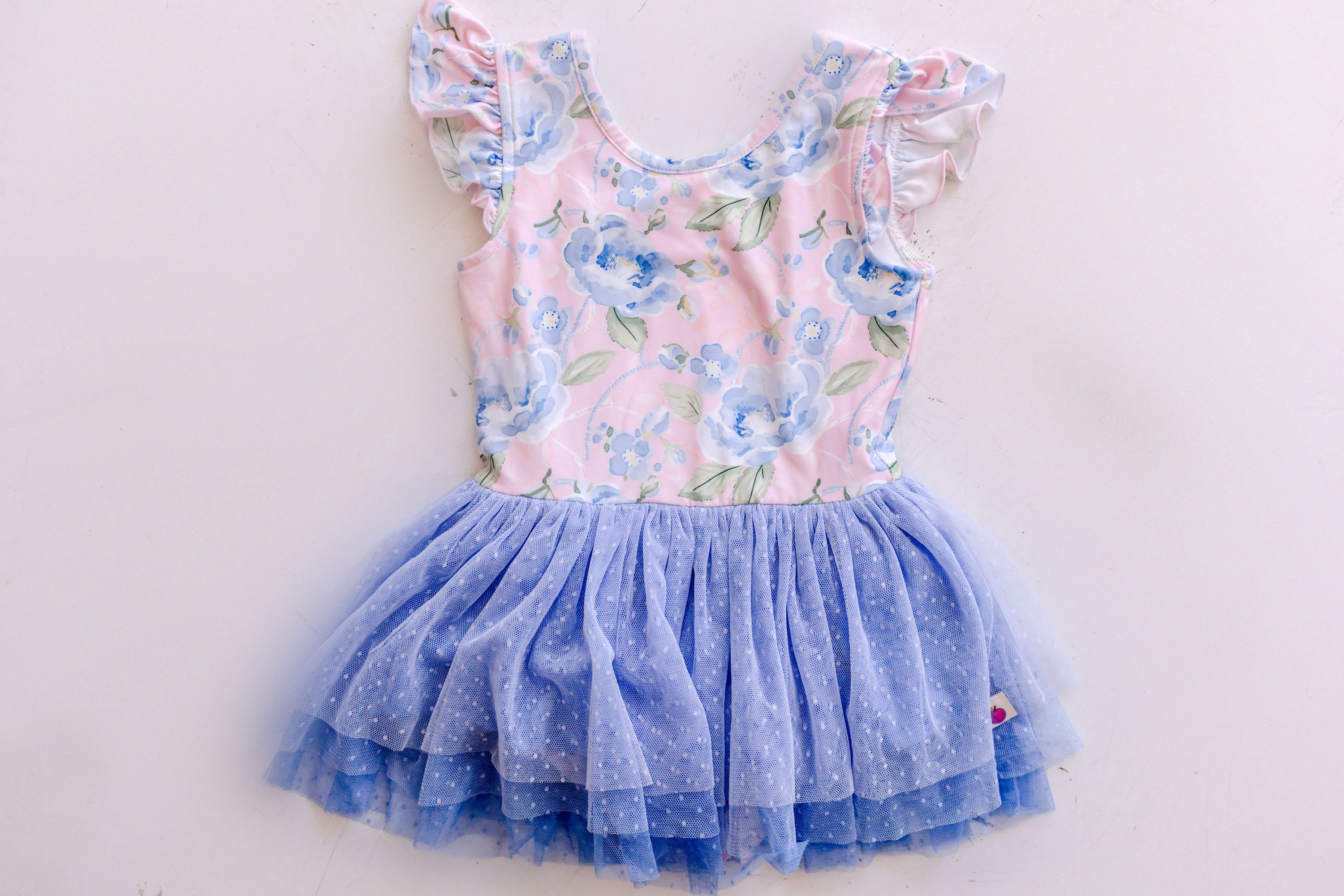 Farrah Tiered Leotard - Blush & Bloom