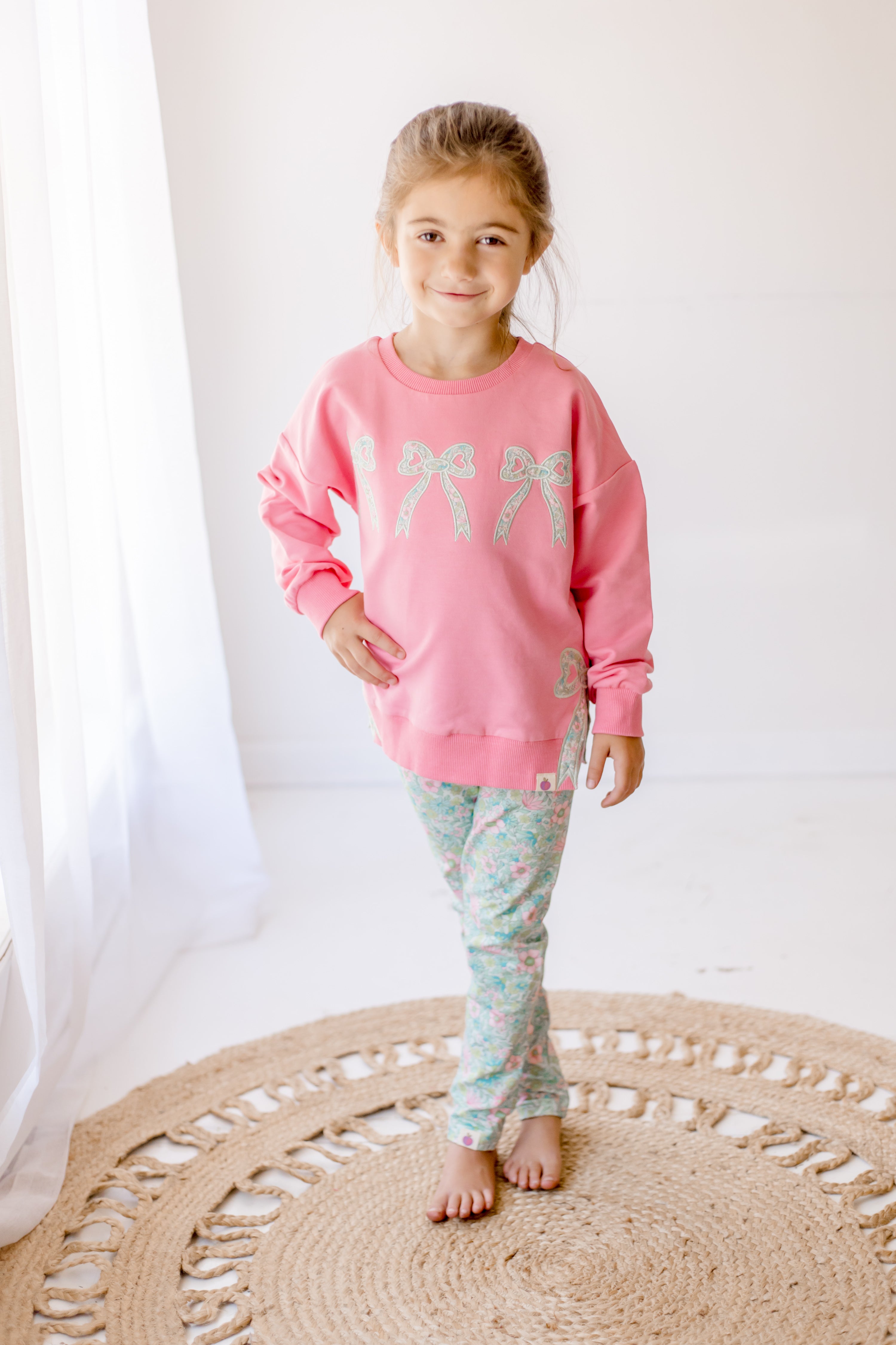Bow Applique Sweatshirt - Rose Water (Pre-Order)