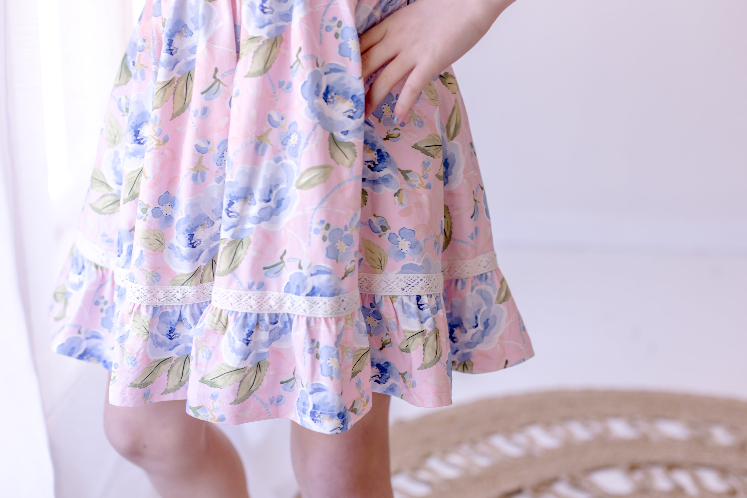 Elara Smocked Knit Dress - Blush & Bloom