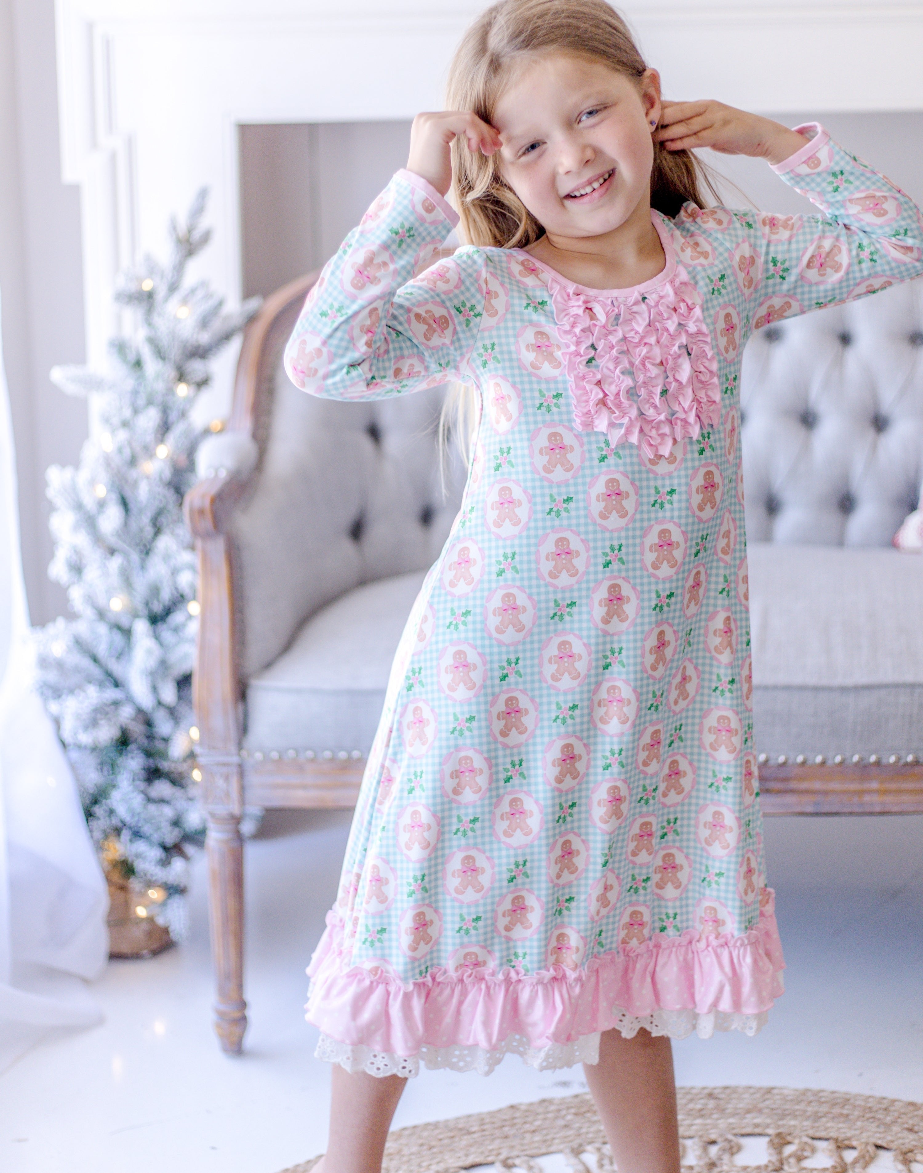 Loungewear Gown - Gingerbread Delight