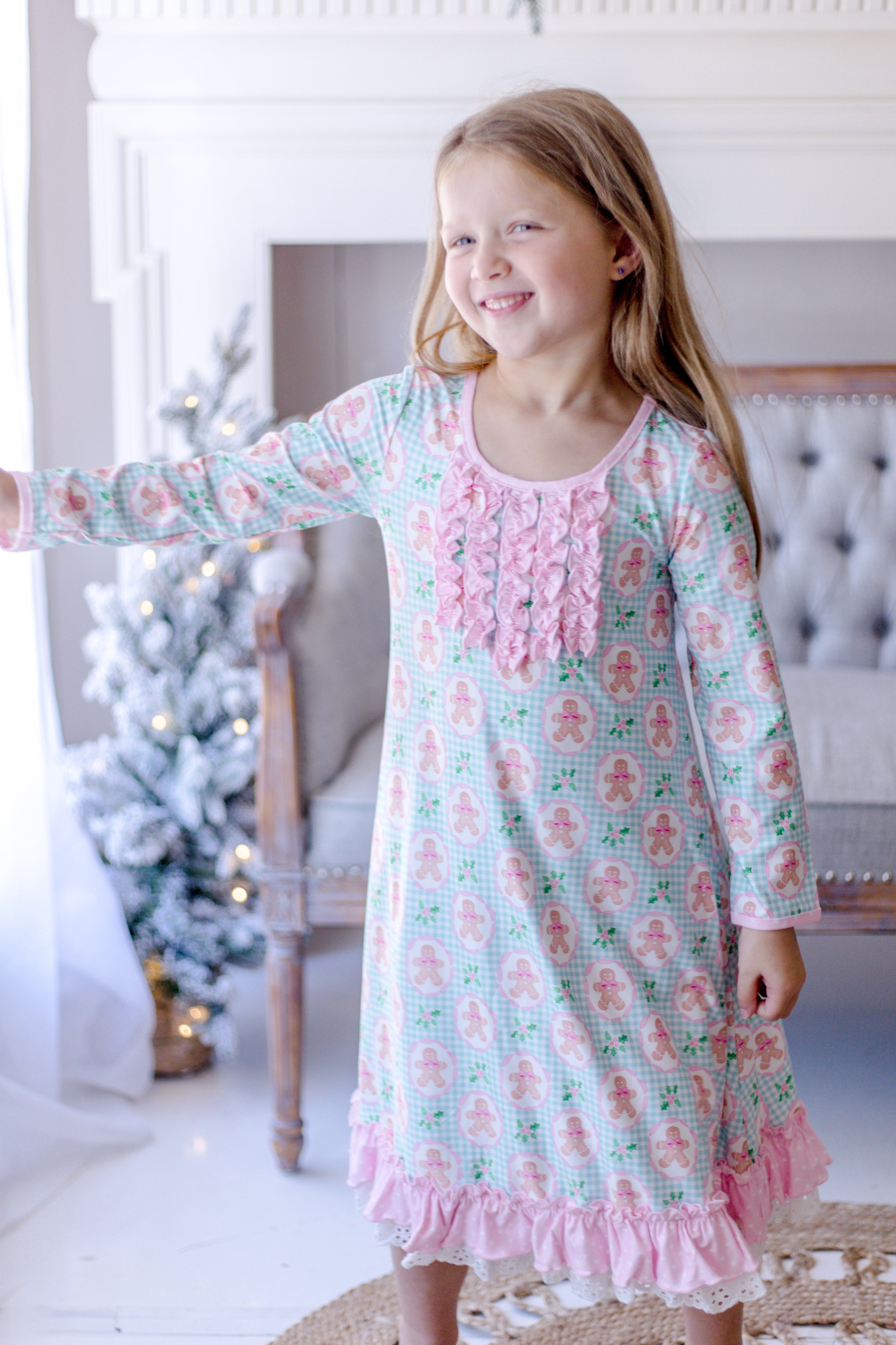 Loungewear Gown - Gingerbread Delight