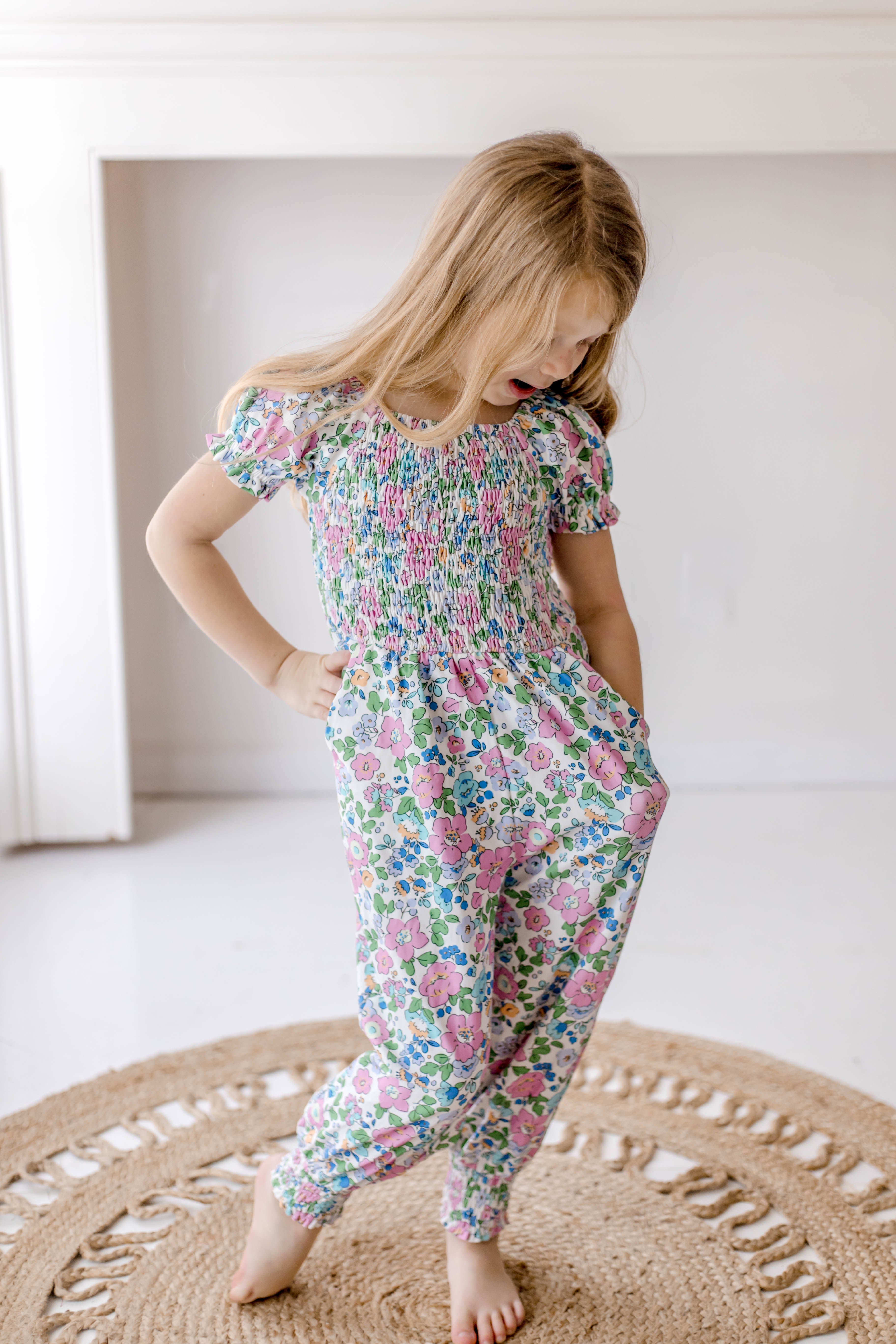 Quinn Romper - Sapphire Sands