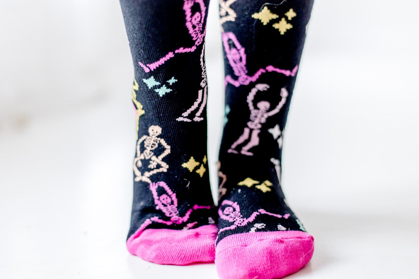 Lace Knee High Socks - Skele-Fiesta Fun