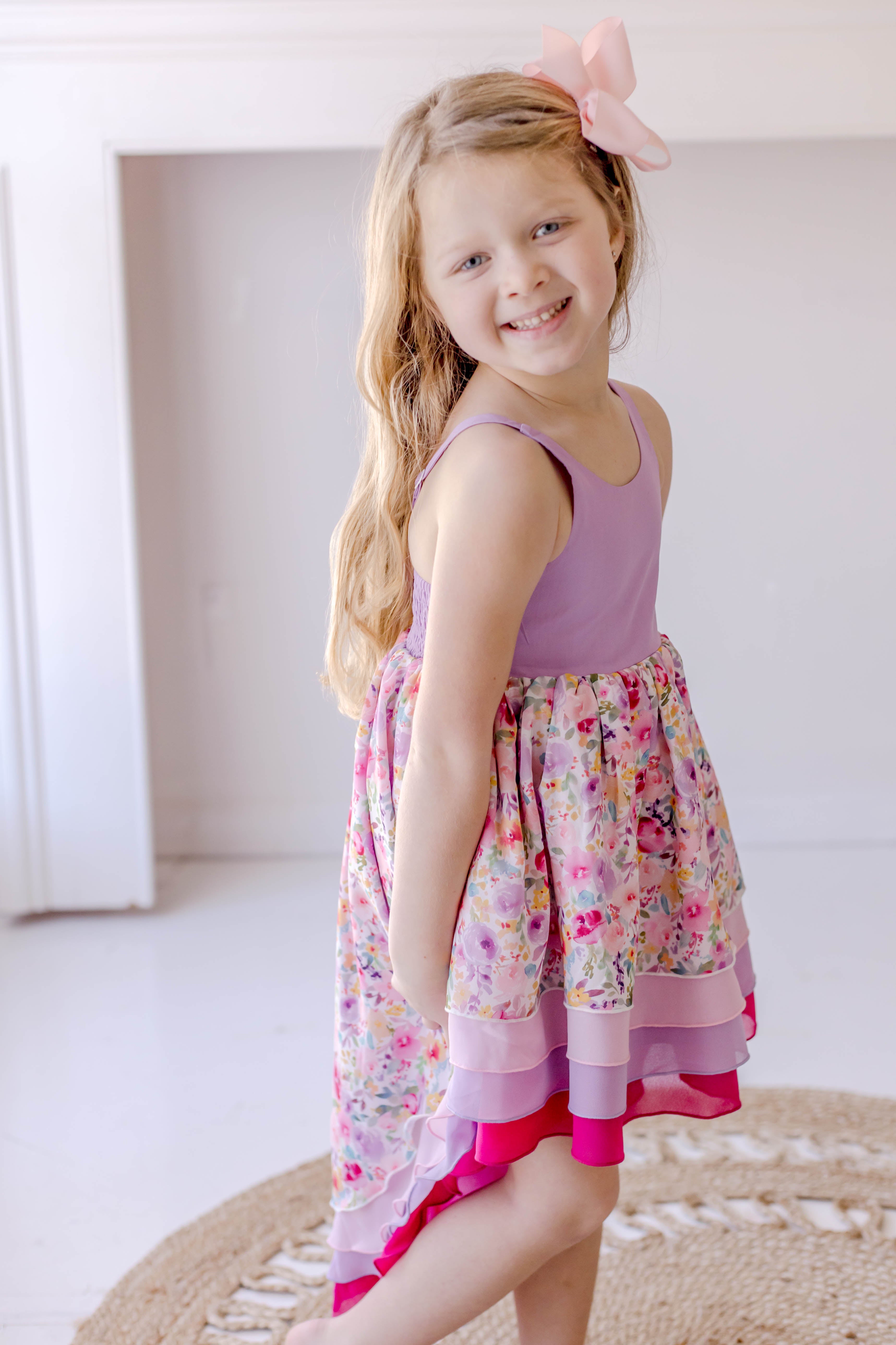 Zoe High-Low Dress - Bloom Burst (Final Sale)
