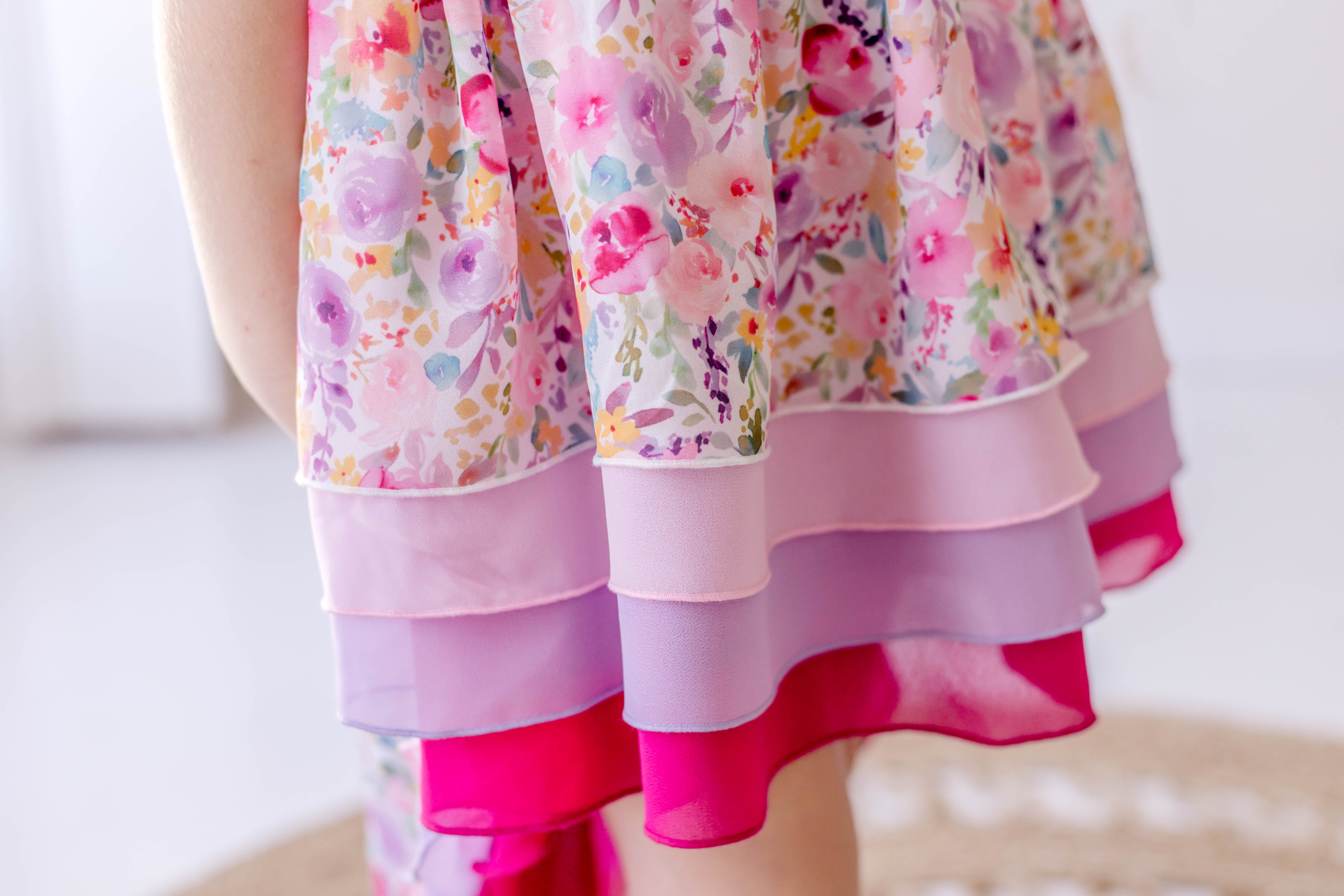 Zoe High-Low Dress - Bloom Burst (Final Sale)