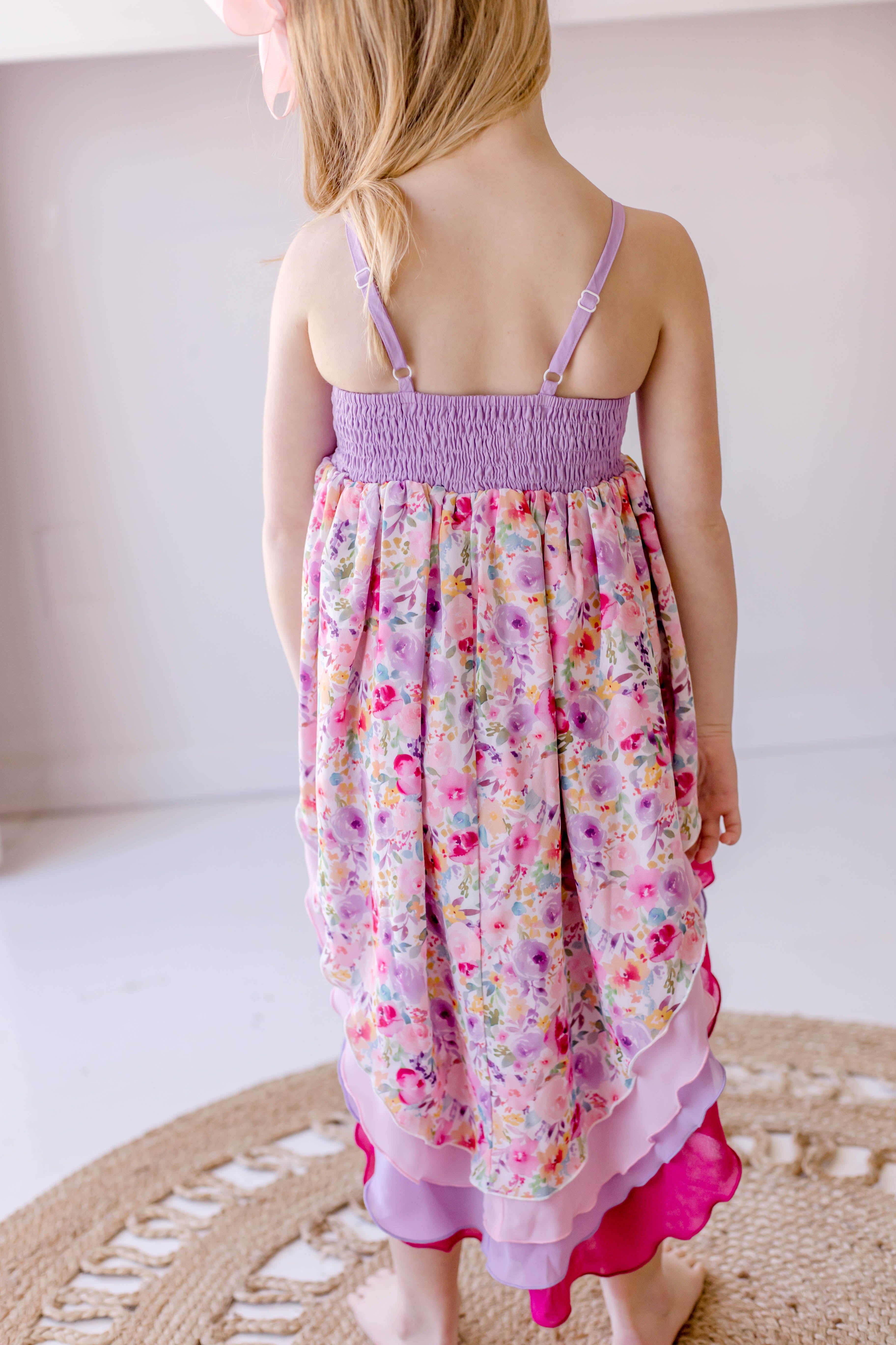 Zoe High-Low Dress - Bloom Burst (Final Sale)