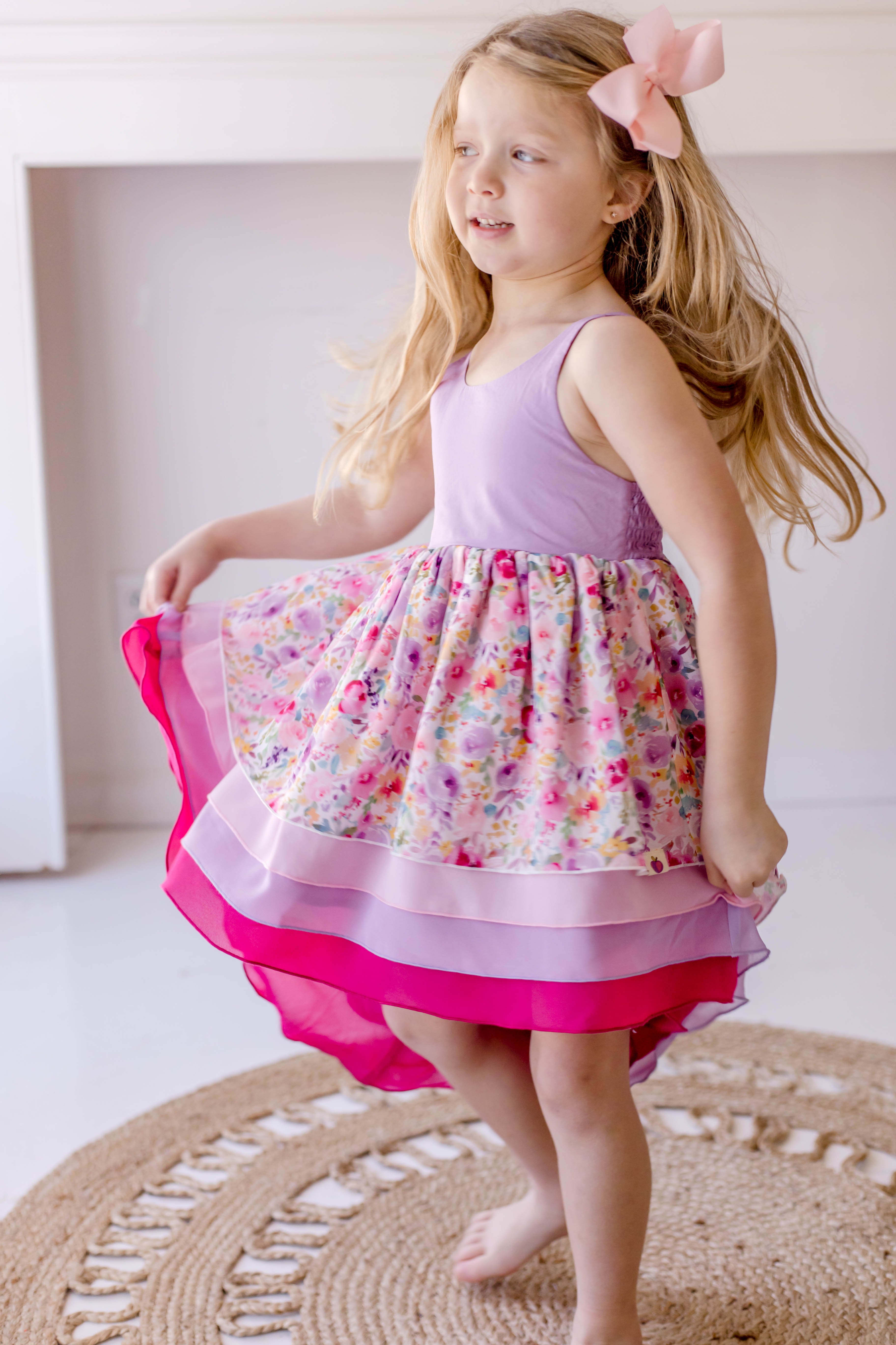 Zoe High-Low Dress - Bloom Burst (Final Sale)