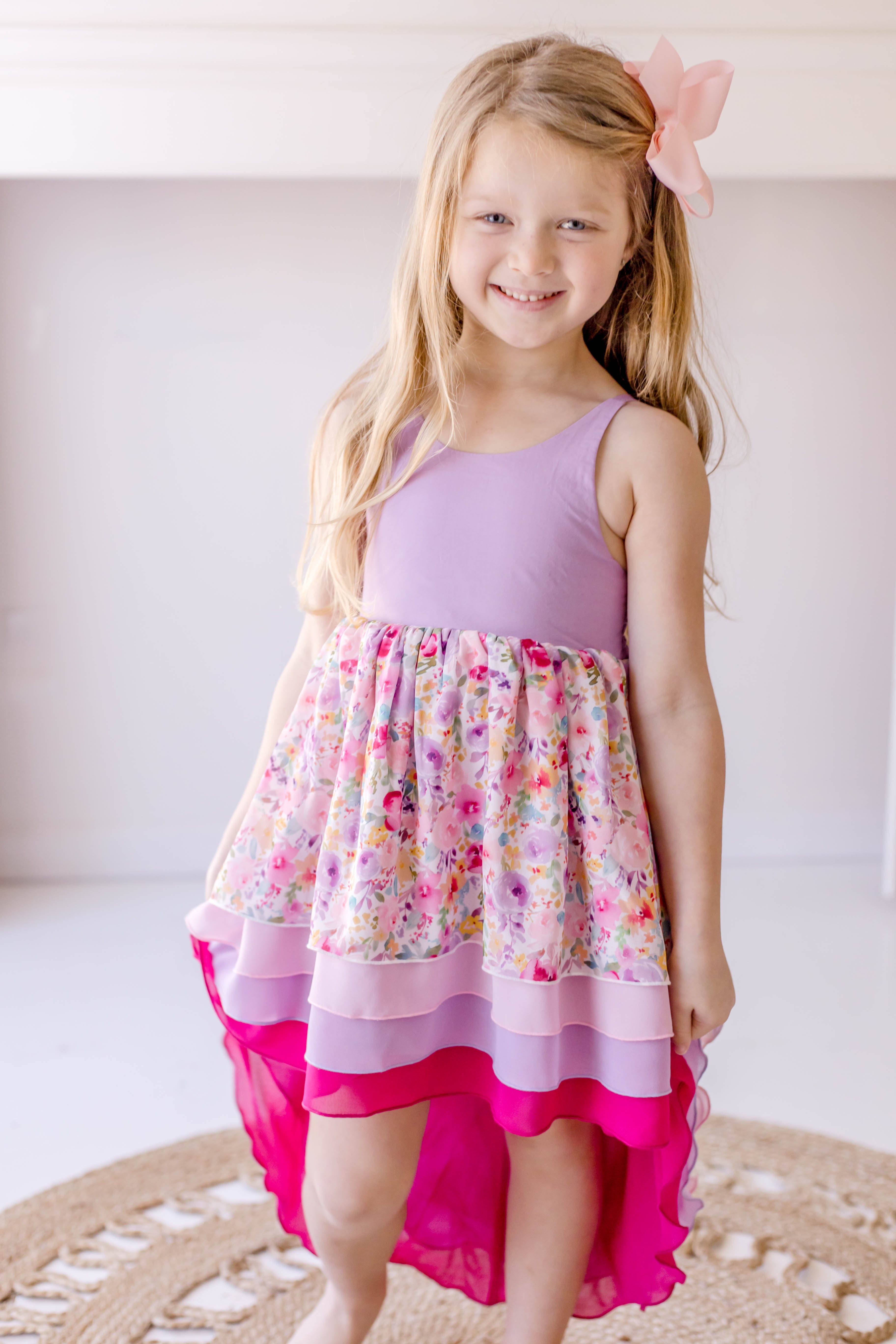 Zoe High-Low Dress - Bloom Burst (Final Sale)