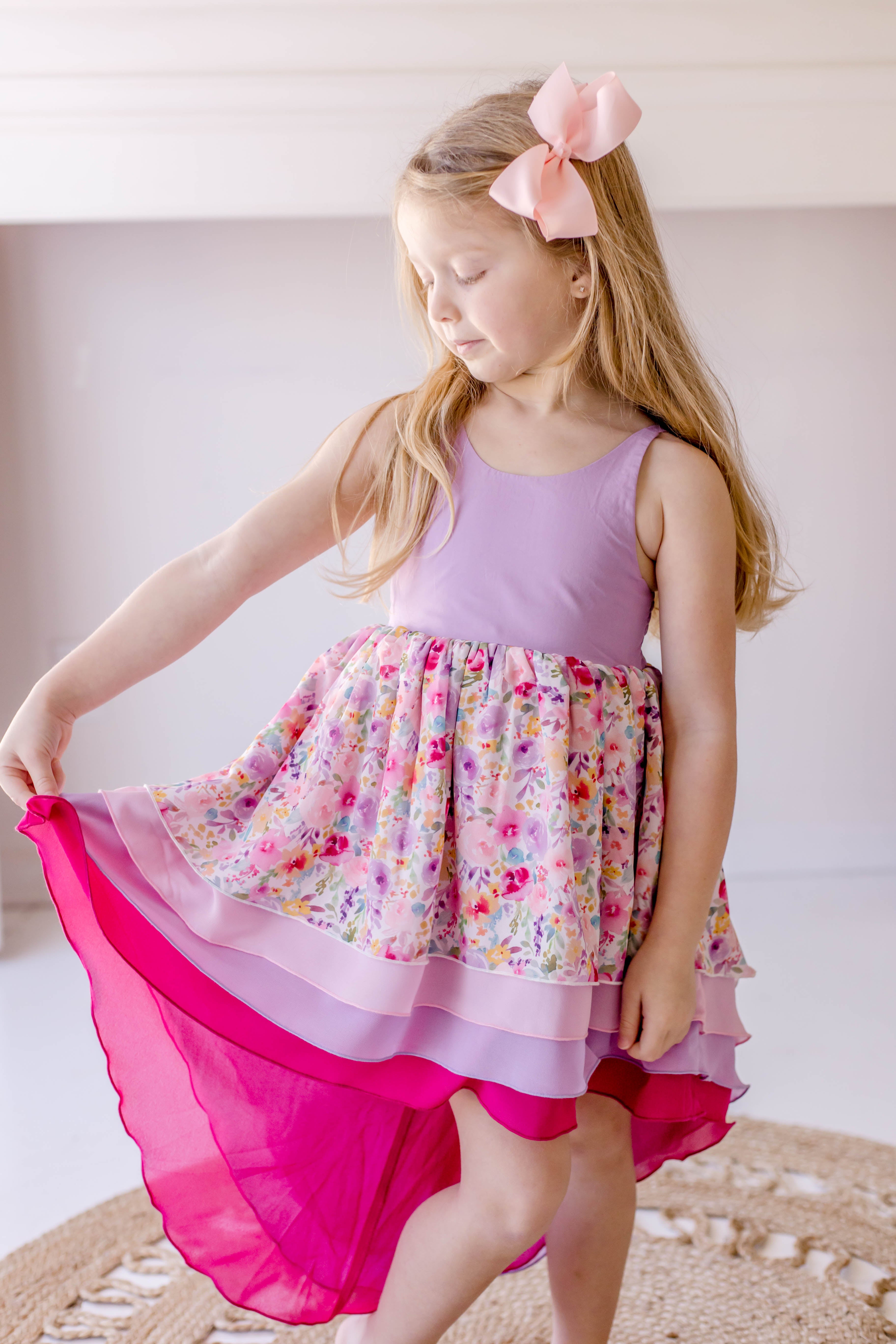 Zoe High-Low Dress - Bloom Burst (Final Sale)