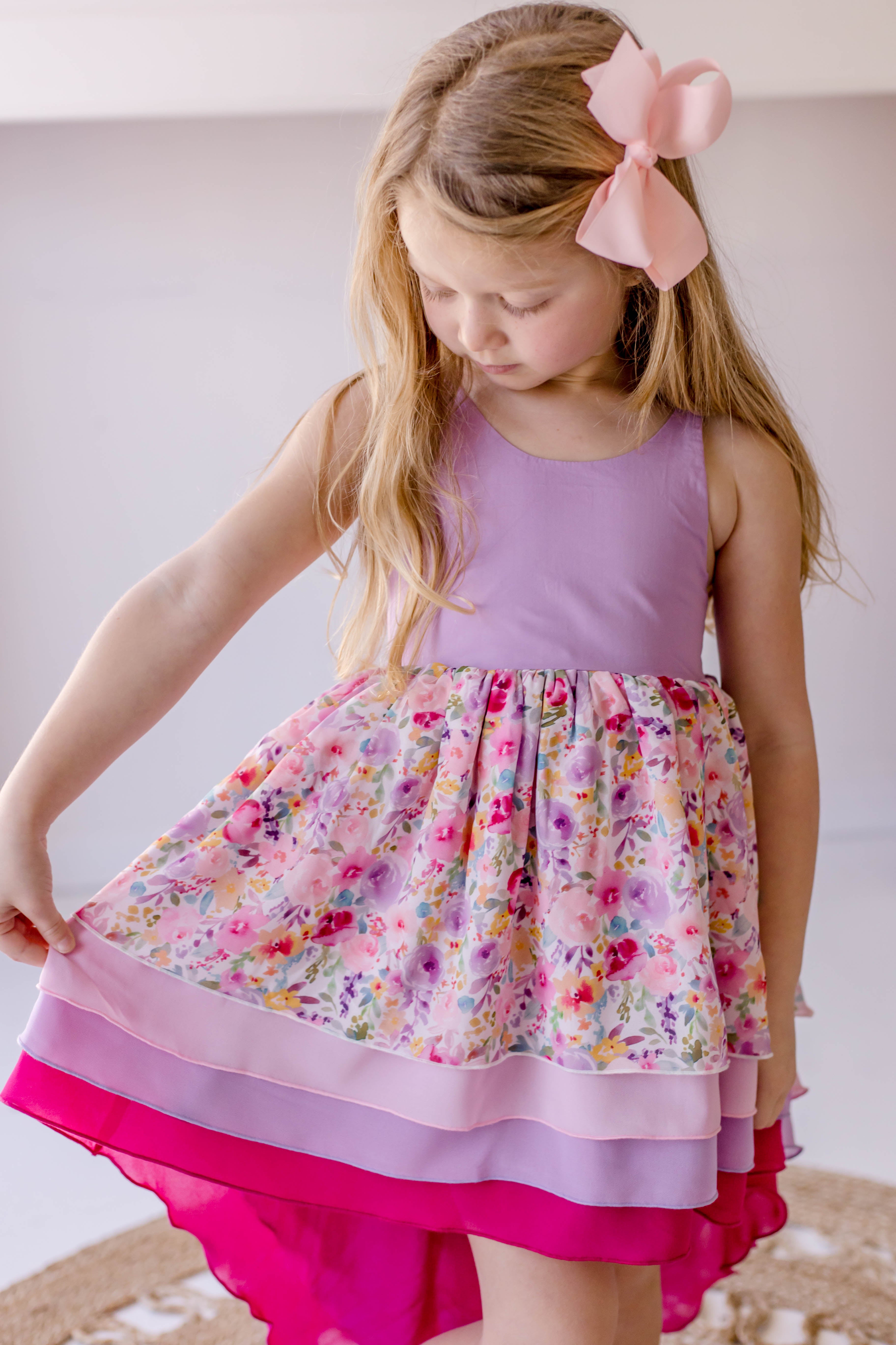 Zoe High-Low Dress - Bloom Burst (Final Sale)