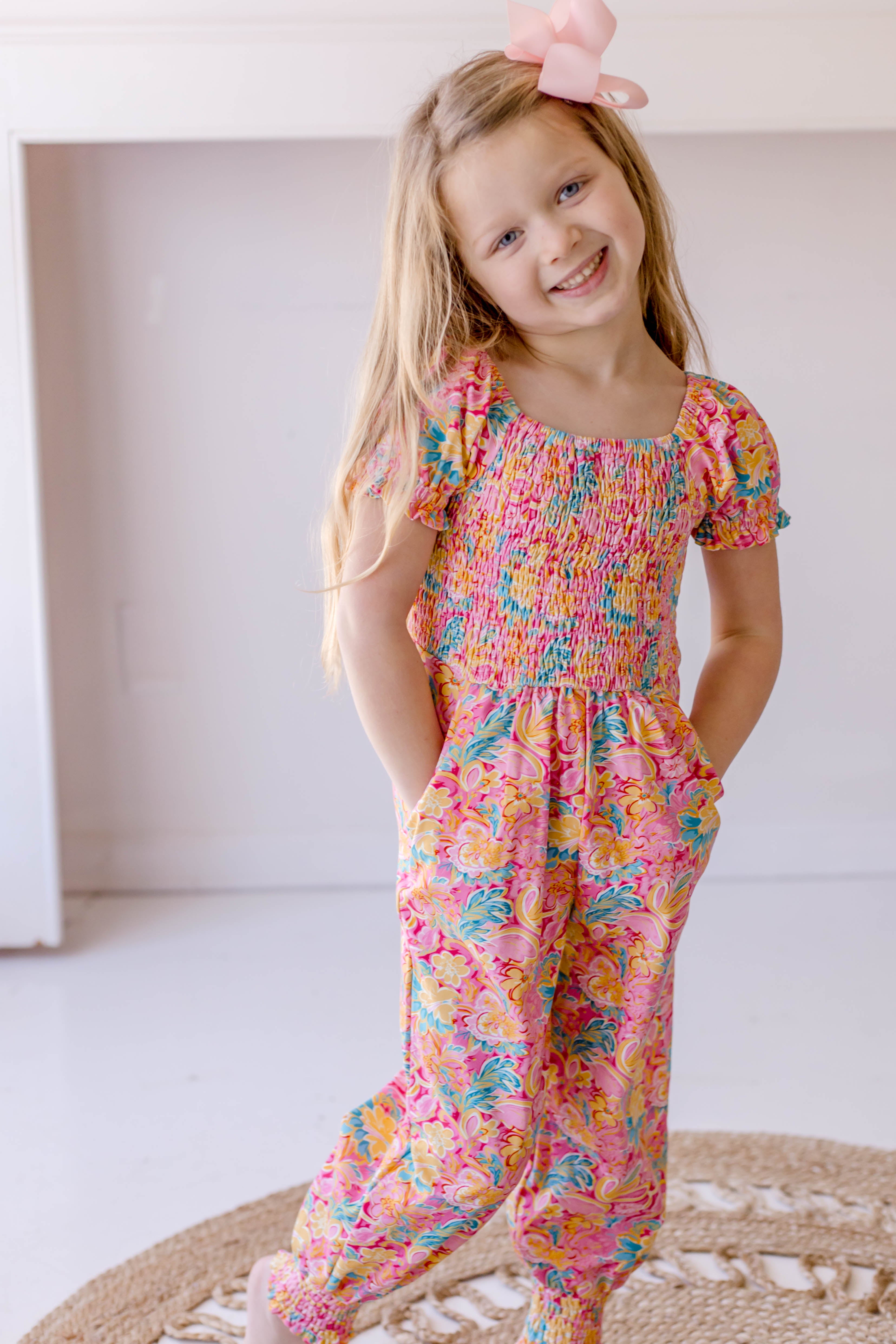 Quinn Romper - Hula Pink