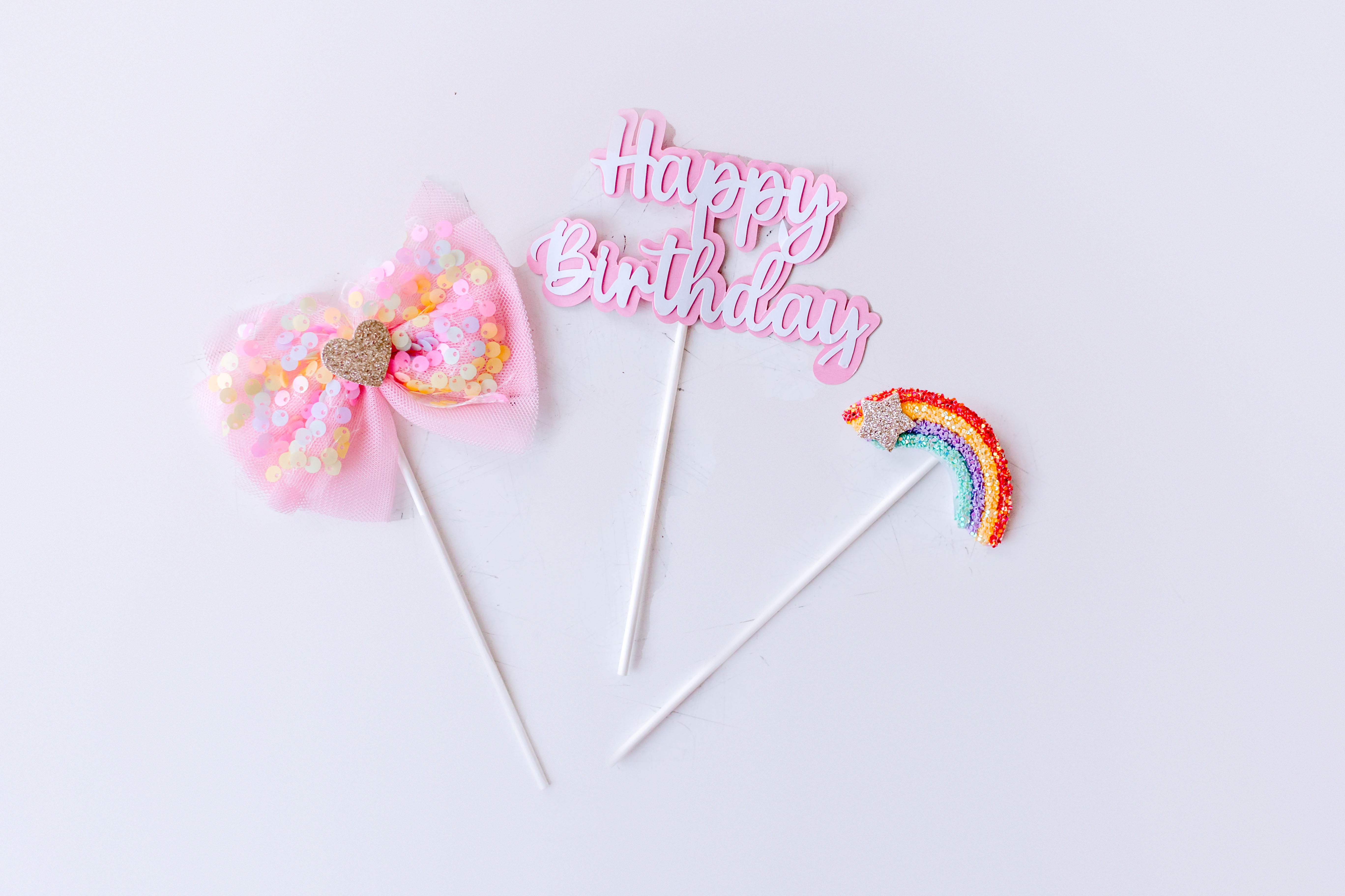 Girly Cake Topper Set