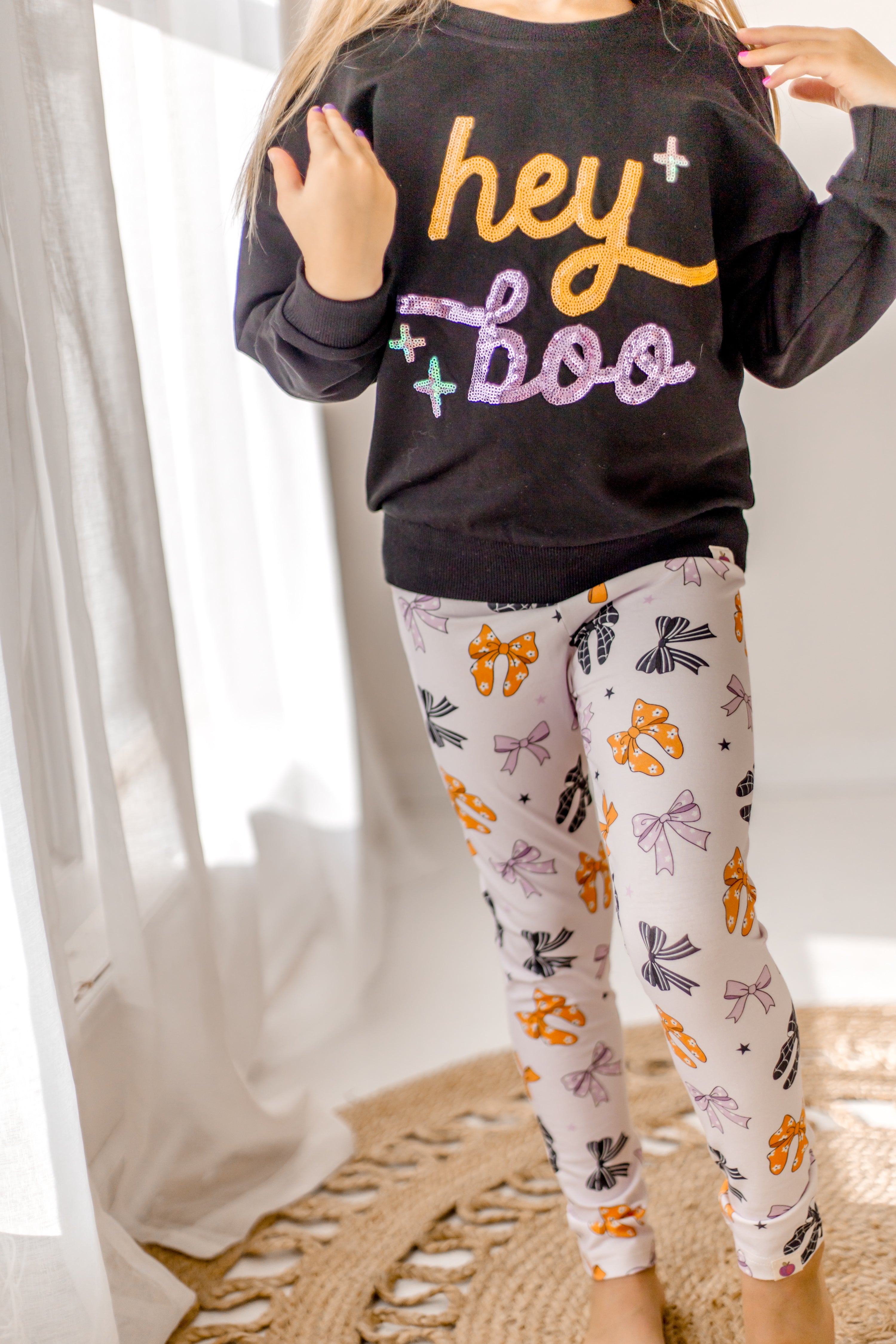 Sequin Sweatshirt - Hey Boo (Pre-Order)