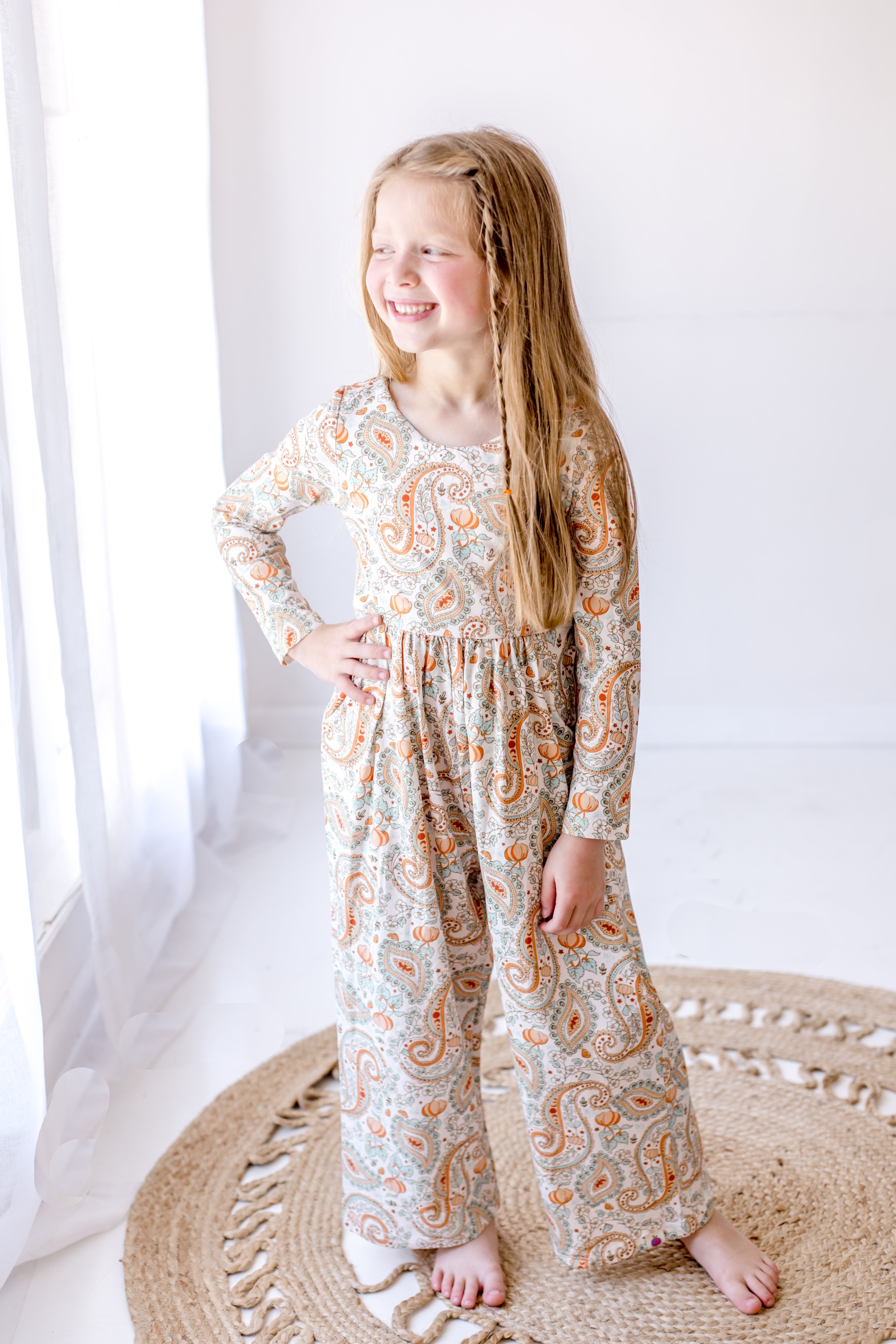 Ivy Romper - Paisley Pumpkin Delight