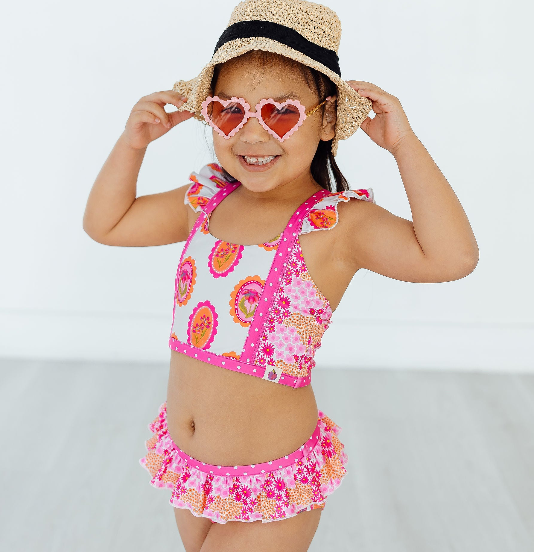 Nora Swimsuit - Sunset Petal – Cheeky Plum