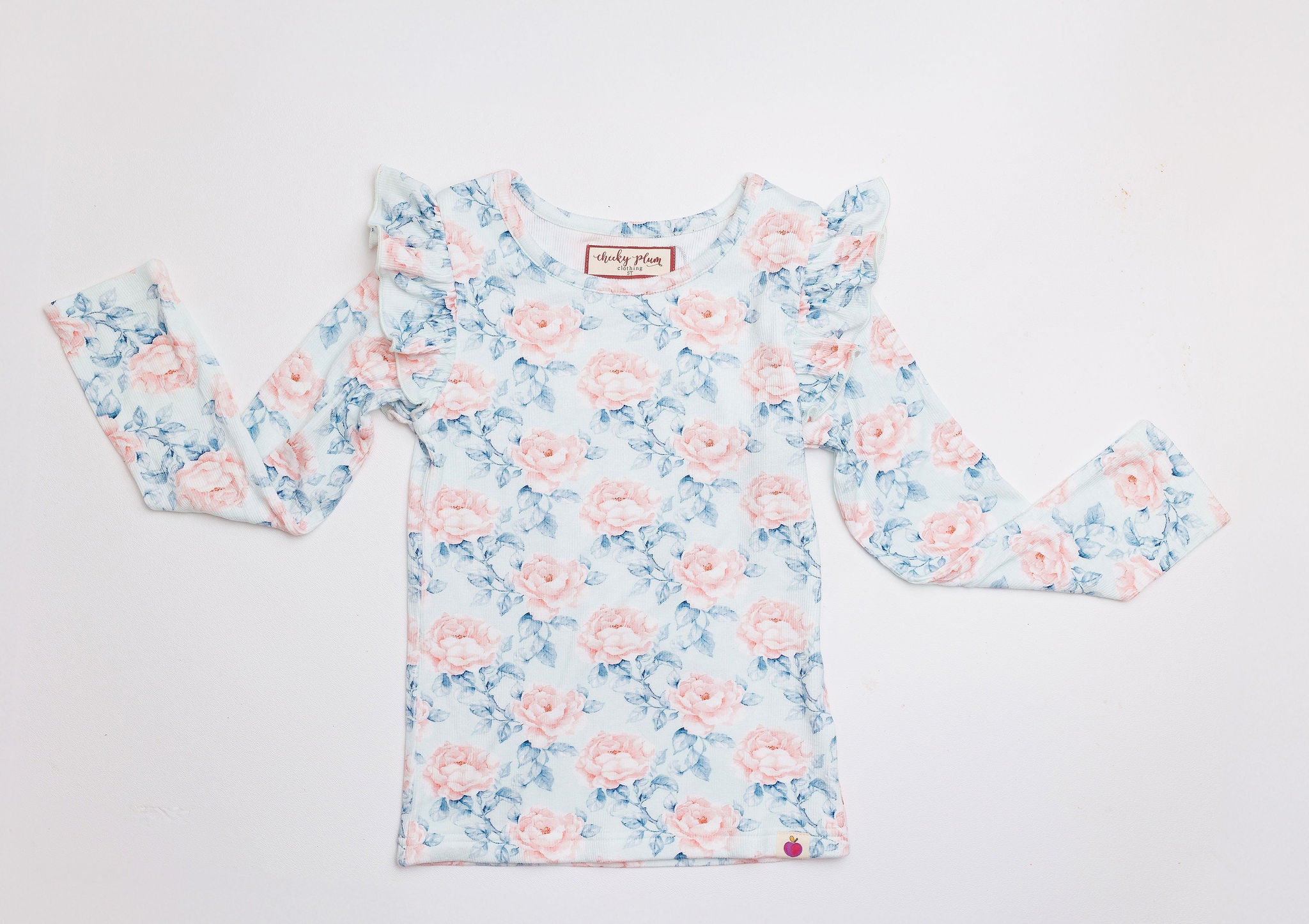 Ribbed Ruffle Top - Blooming Grace