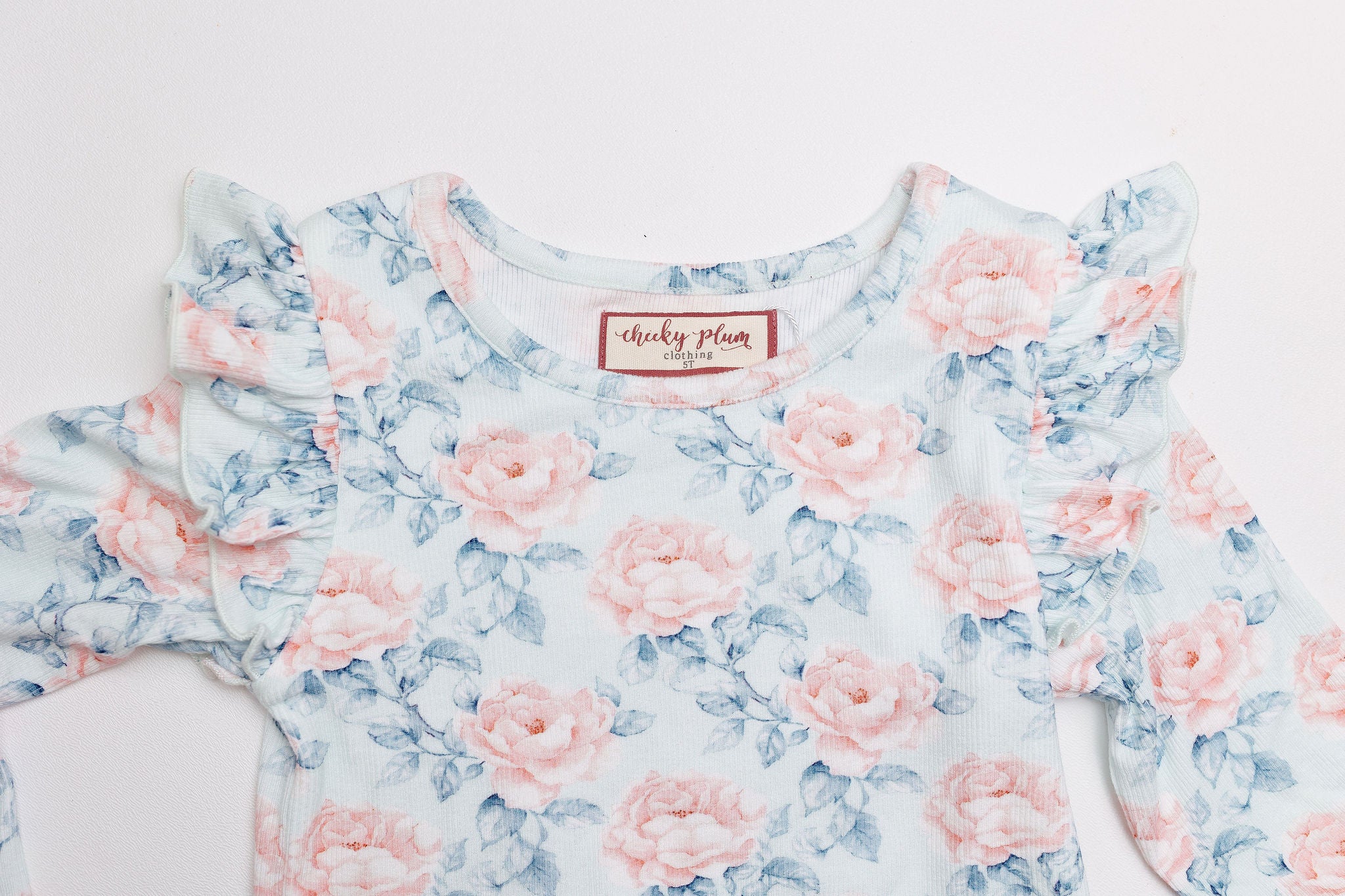 Ribbed Ruffle Top - Blooming Grace