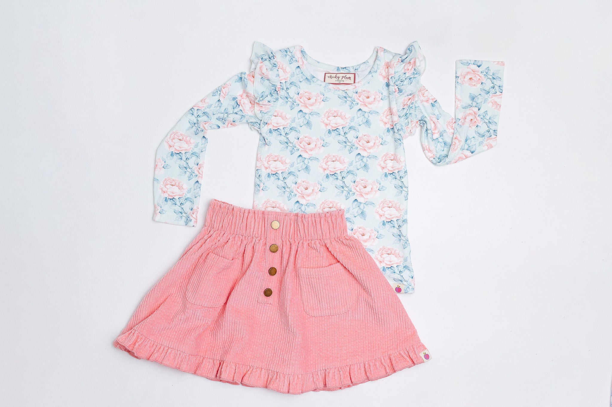 Ribbed Ruffle Top - Blooming Grace