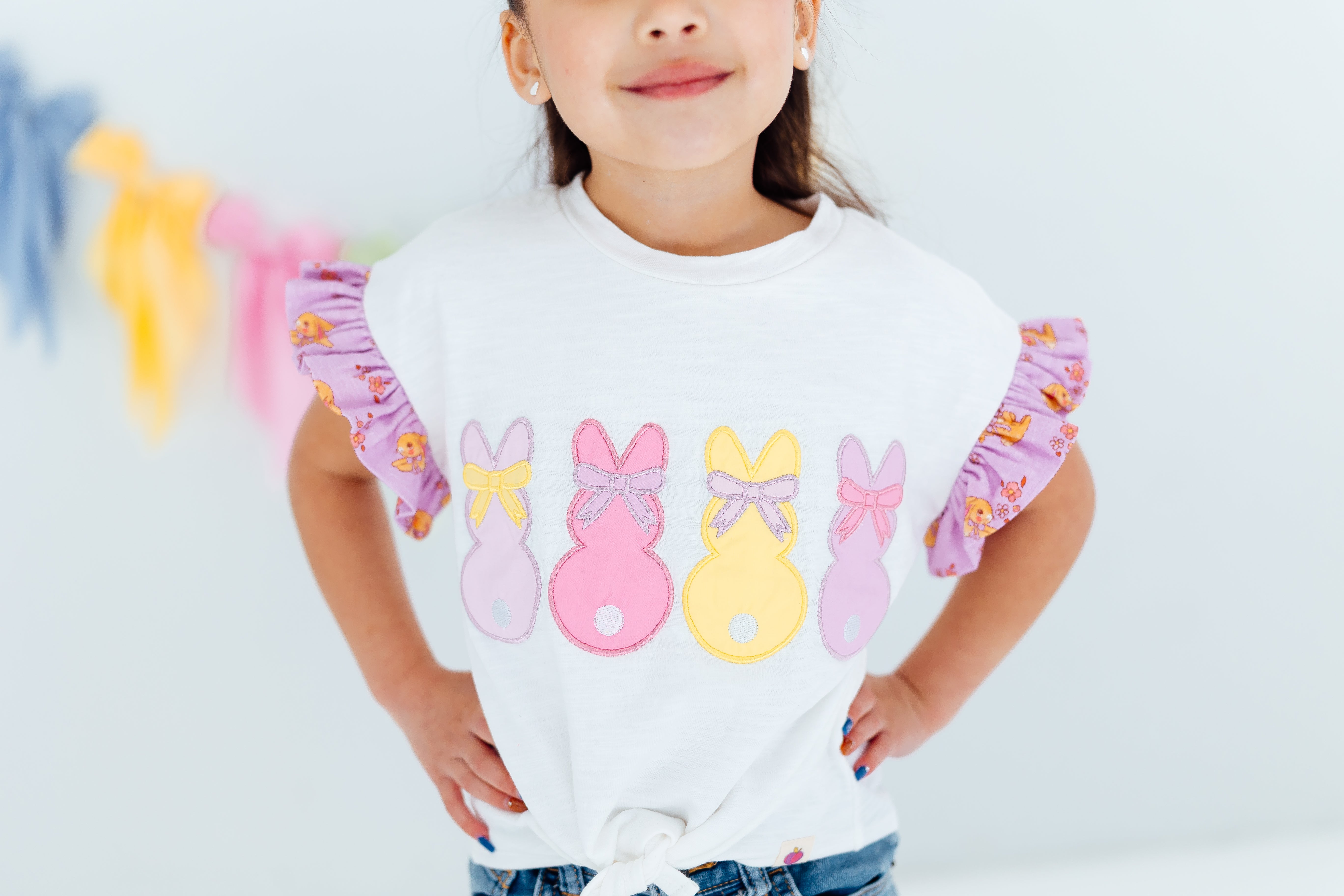 Applique Tie Top - Cottontail Garden (Pre-Order)