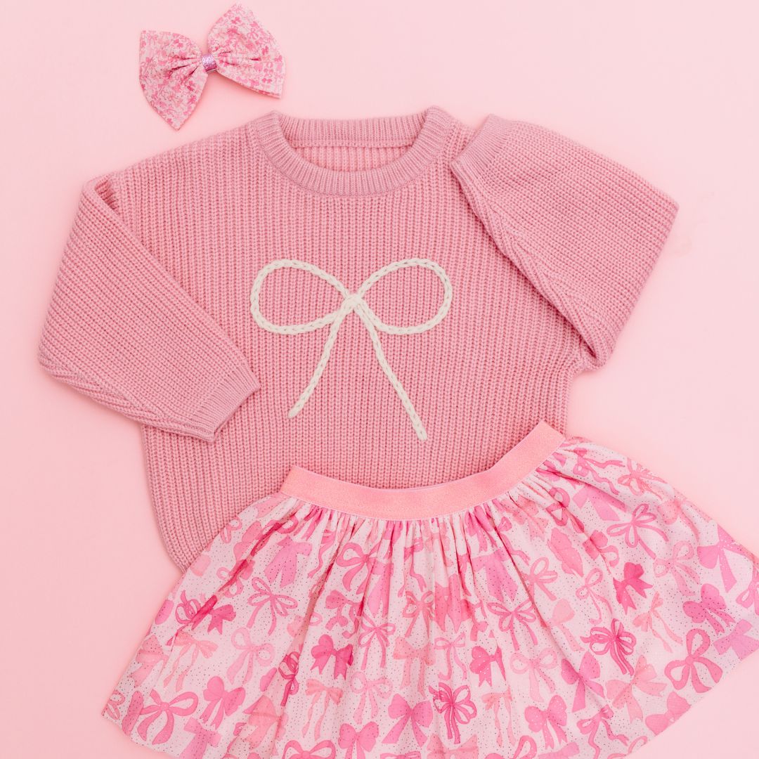 Sweet Wink Sweater - Bow Yarn Knit